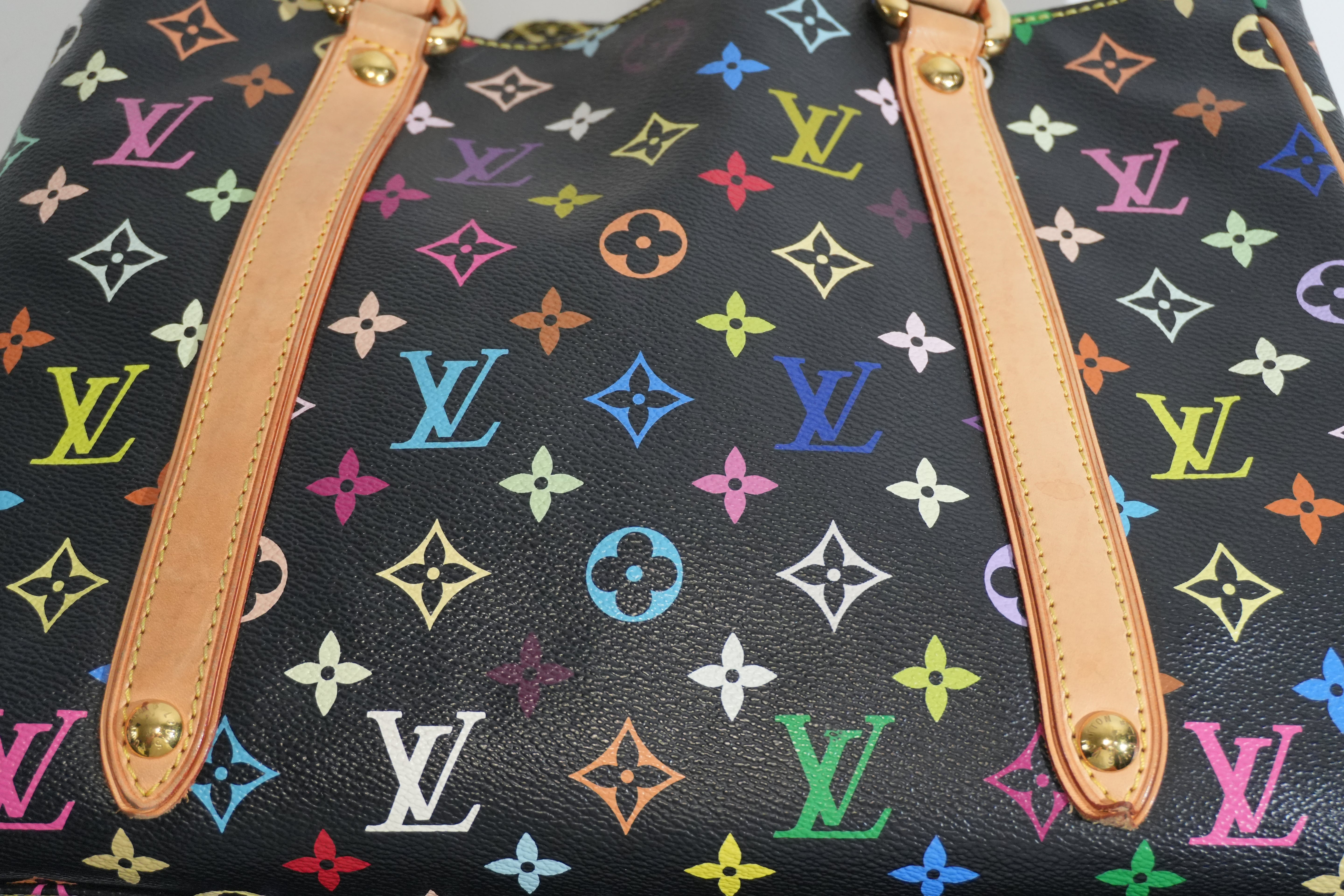 Pre-owned Louis Vuitton Multicolor Aurelia MM Tote Bag Black