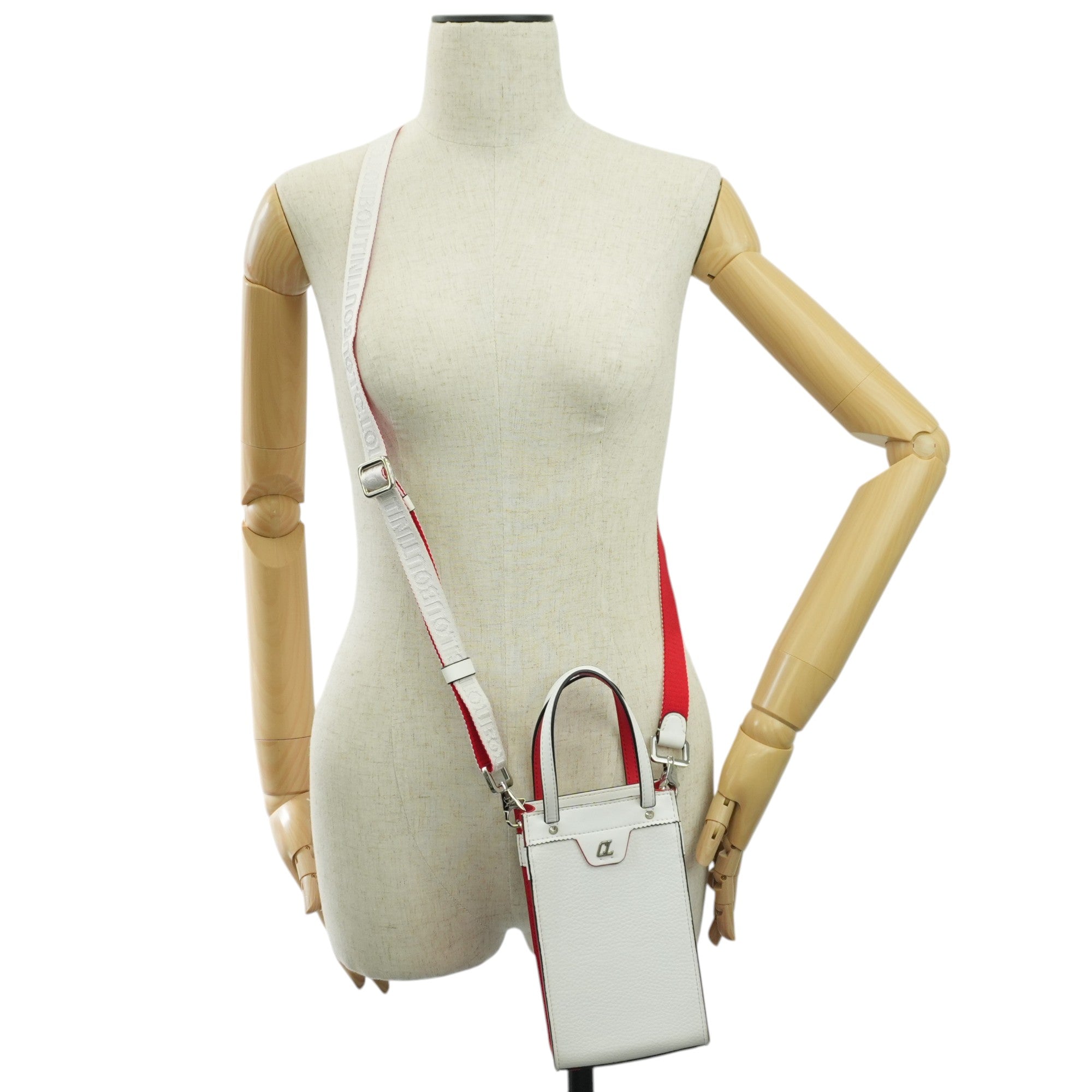 Christian Louboutin Two Way Shoulder Bag White Used