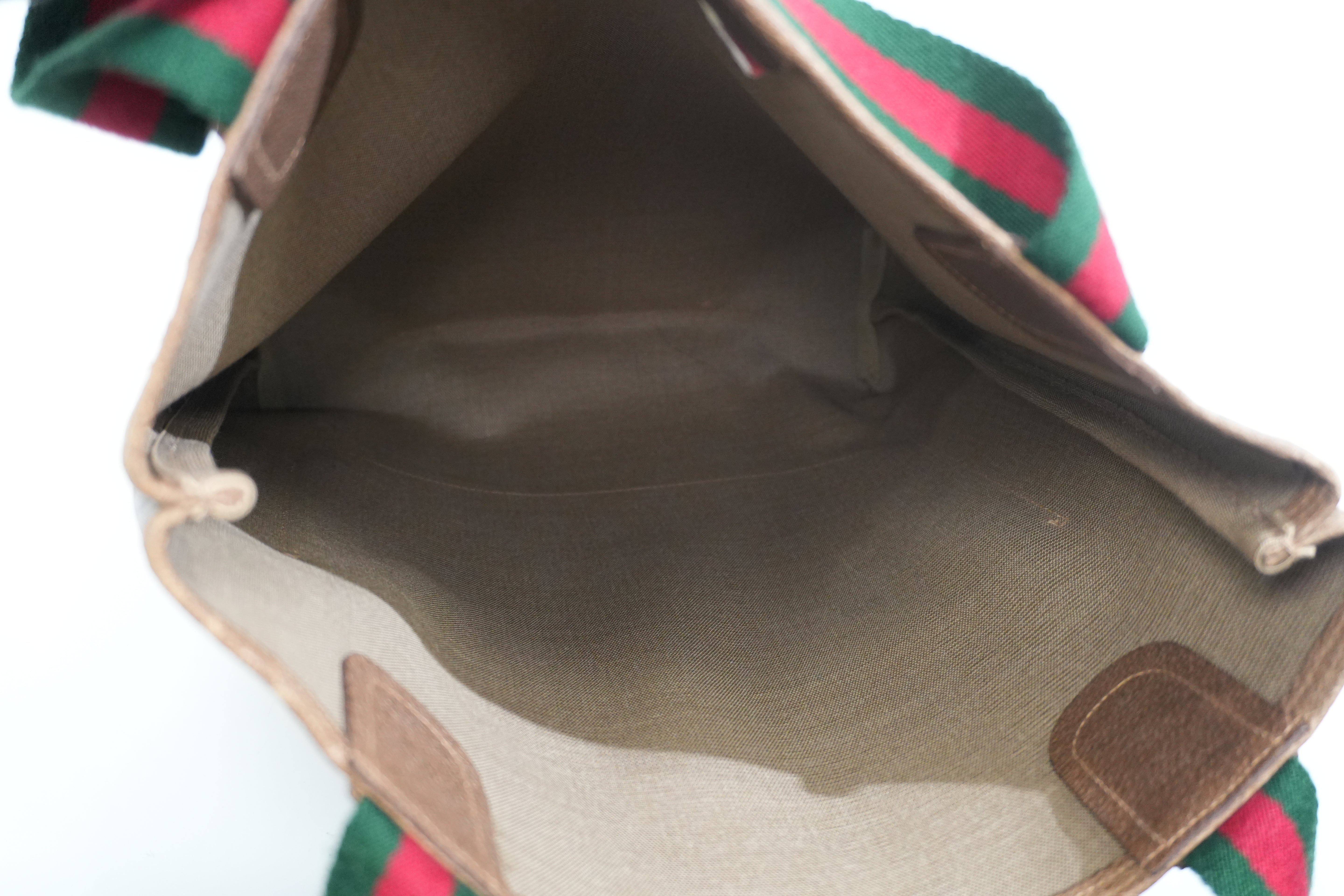 Pre-owned Gucci Ophidia Tote Bag Brown