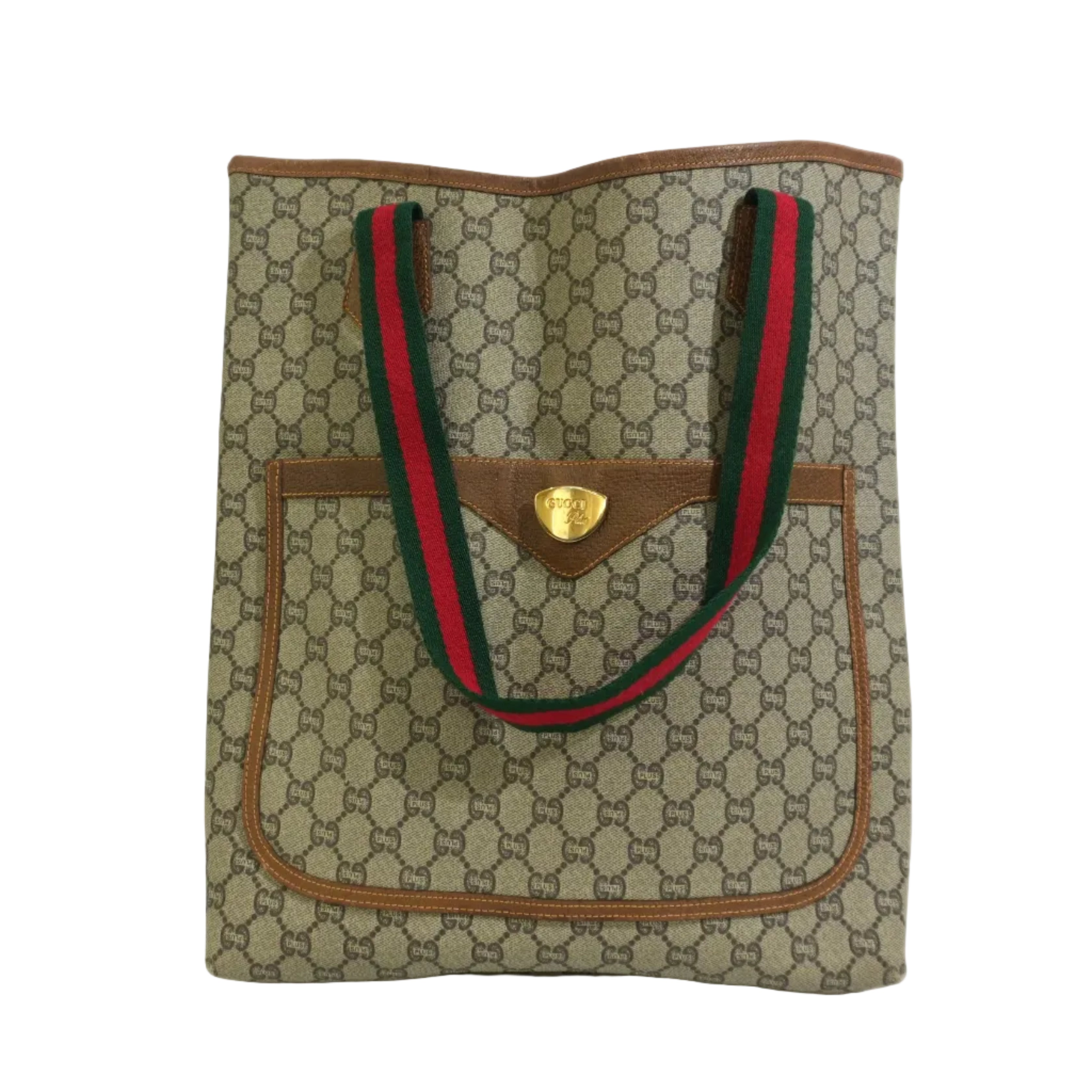 Pre-owned Gucci Plus Tote Bag Brown