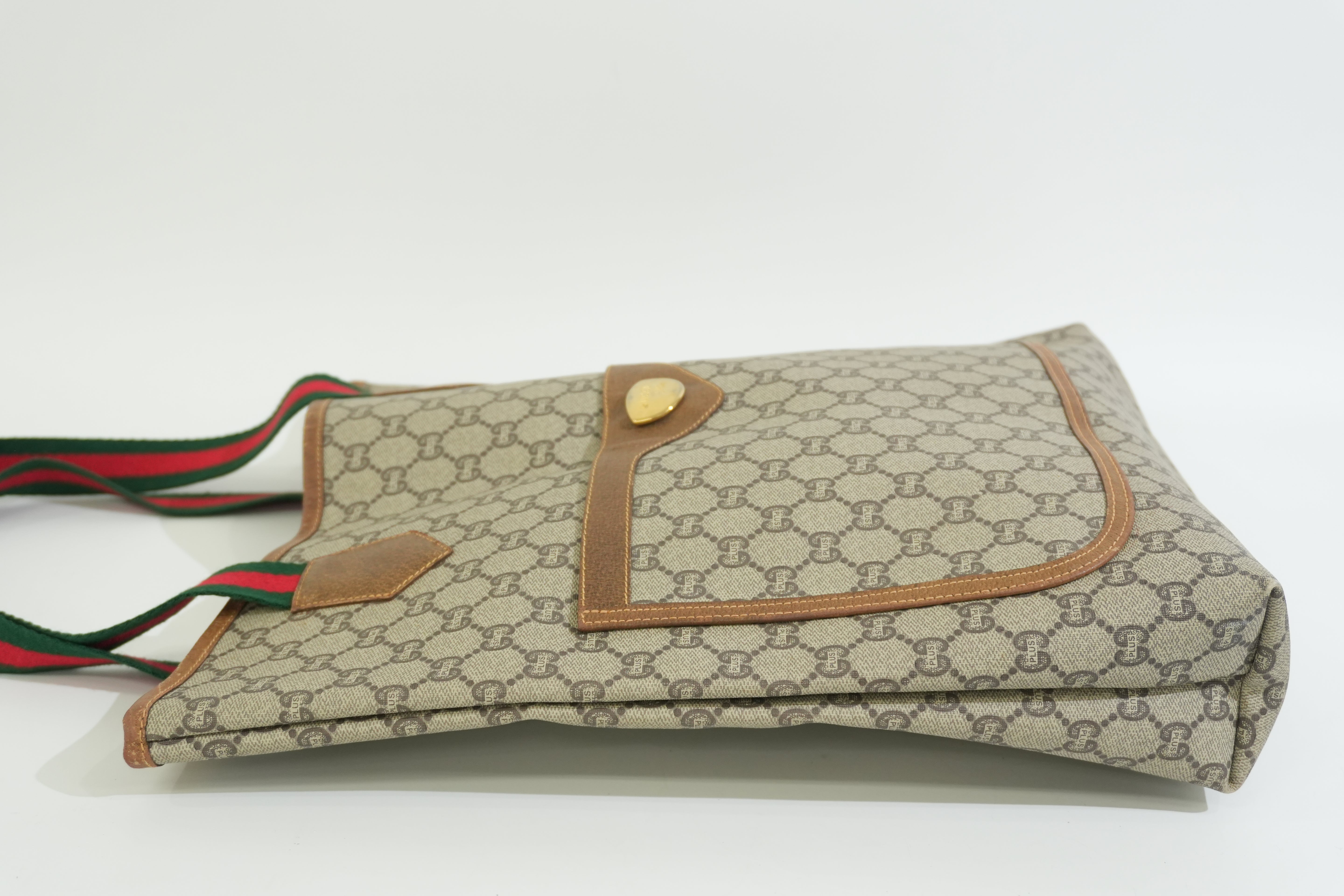 Pre-owned Gucci Plus Tote Bag Brown