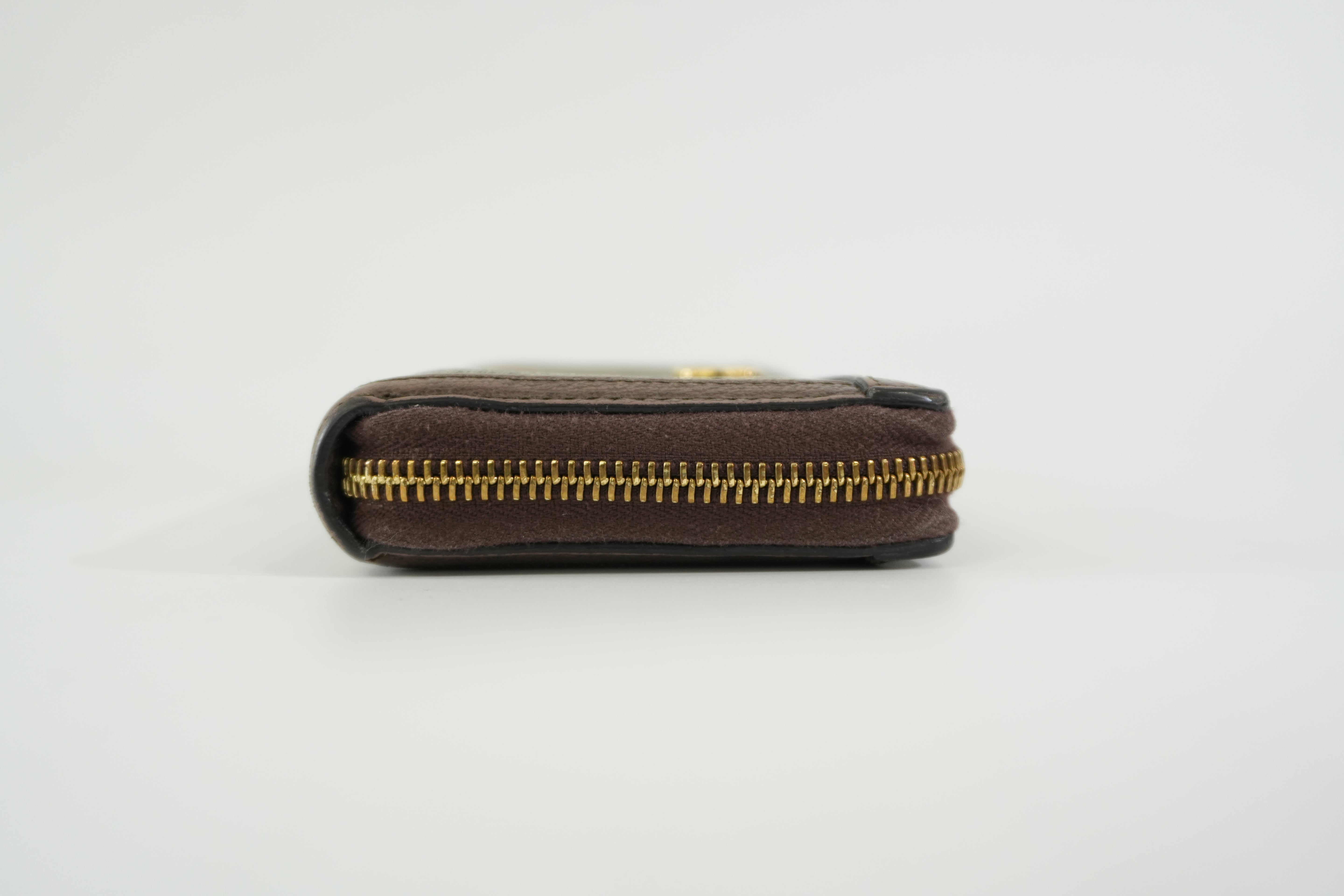 Pre-owned Gucci Ophidia Zippy Long Wallet Brown
