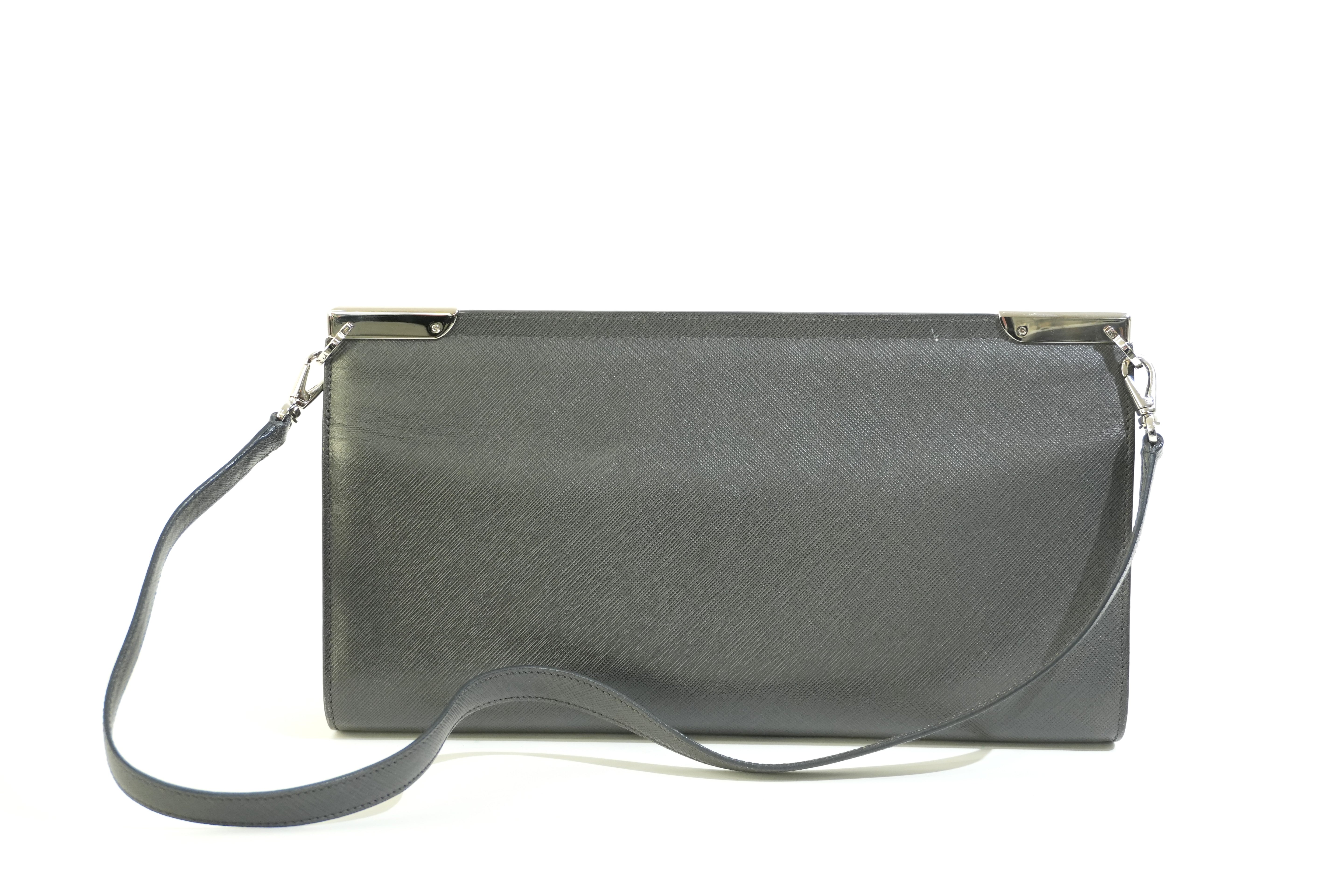 Pre-owned Ferragamo Leather Shoulder Bag Gray