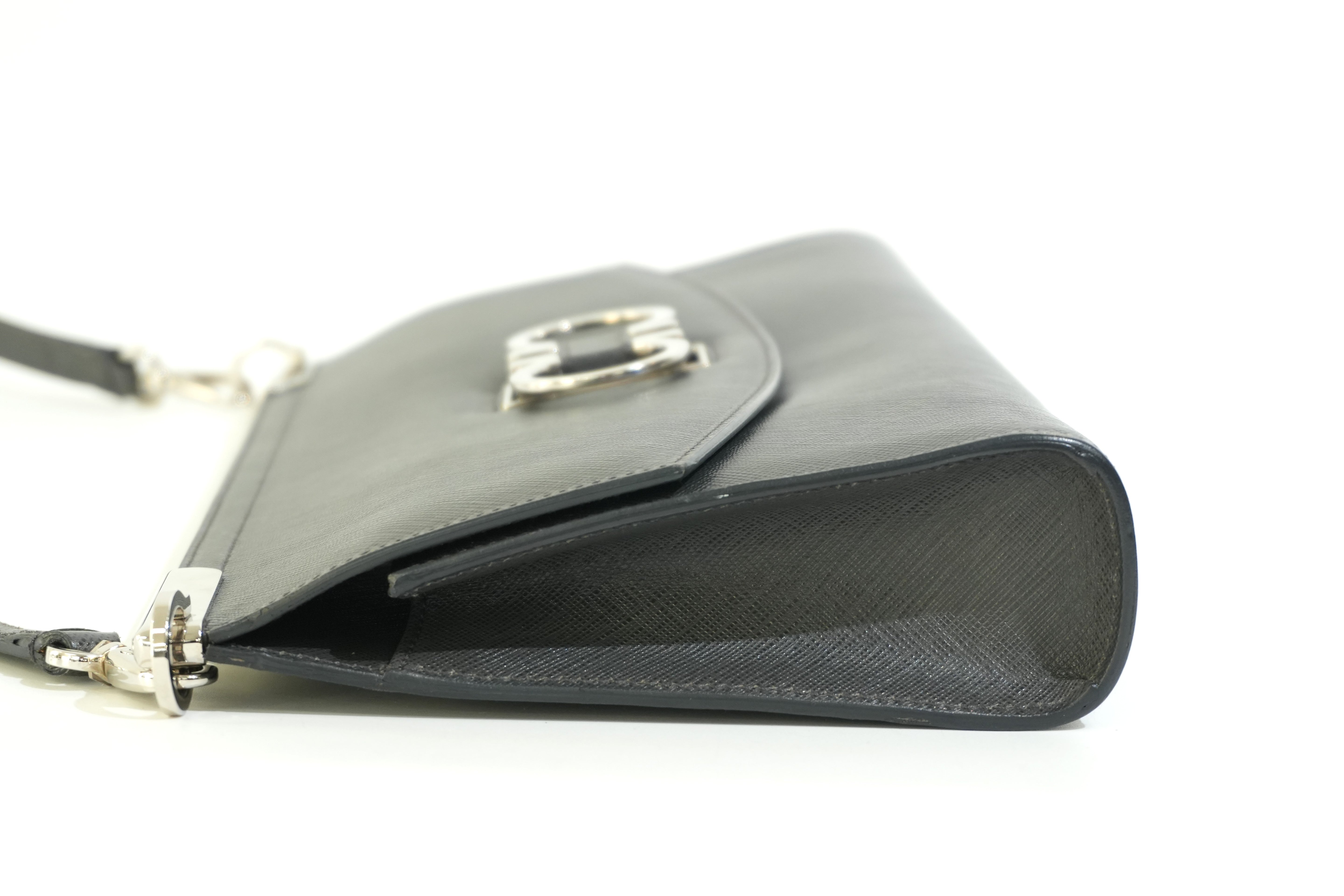 Pre-owned Ferragamo Leather Shoulder Bag Gray