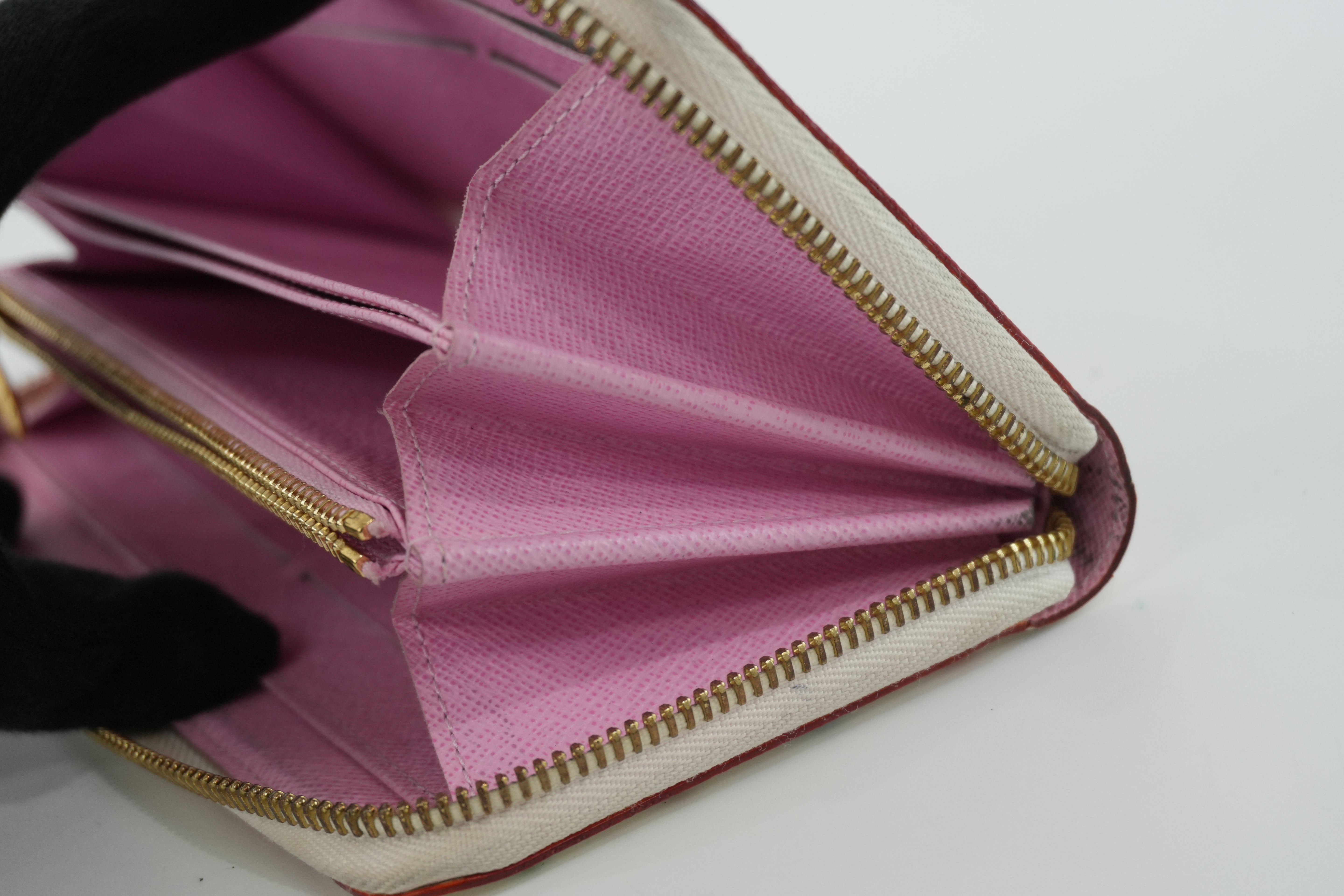 Pre-owned Louis Vuitton Monogram Multicolore Zippy Wallet White