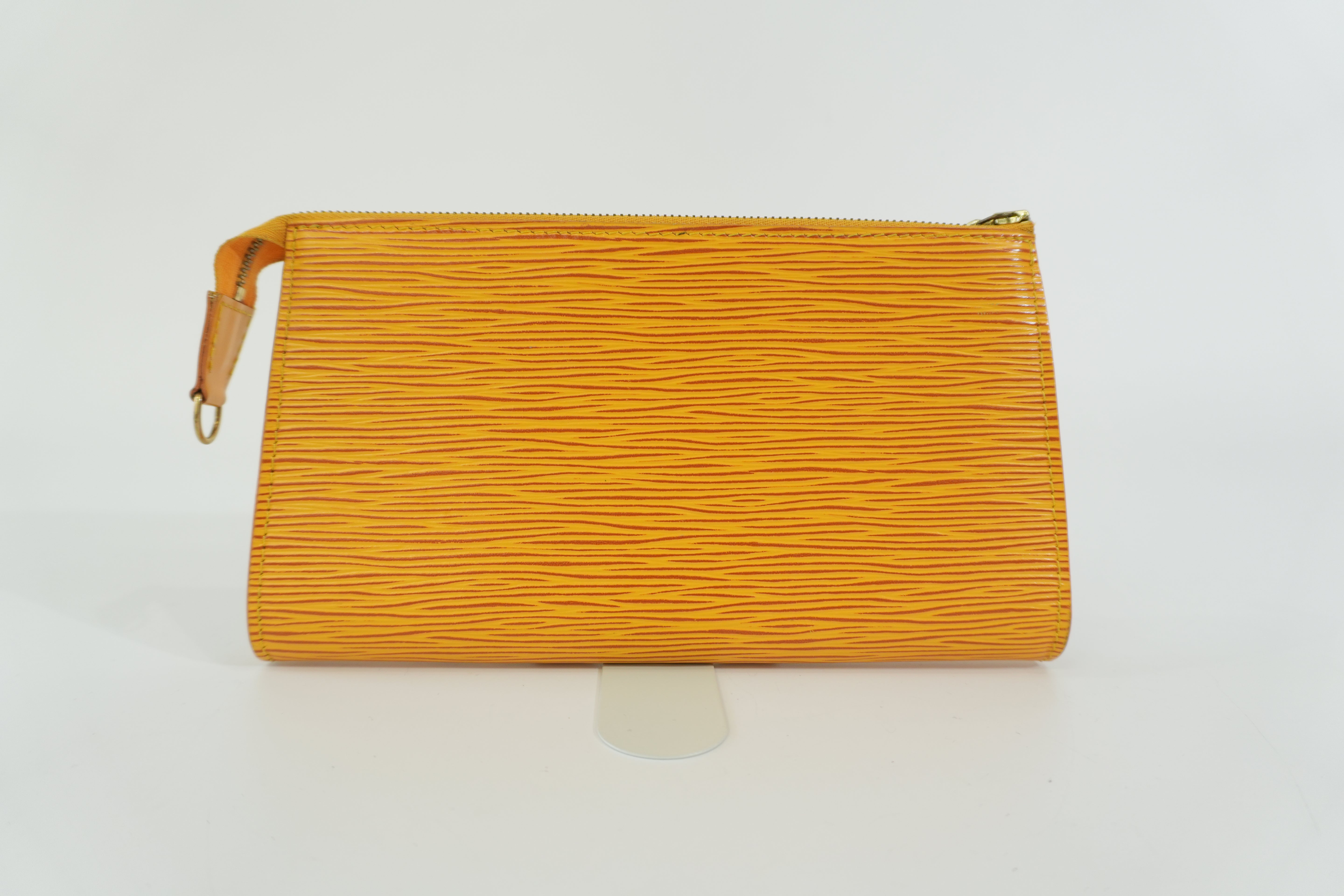 Pre-owned Louis Vuitton Epi Pochette Accessories without Strap Yellow