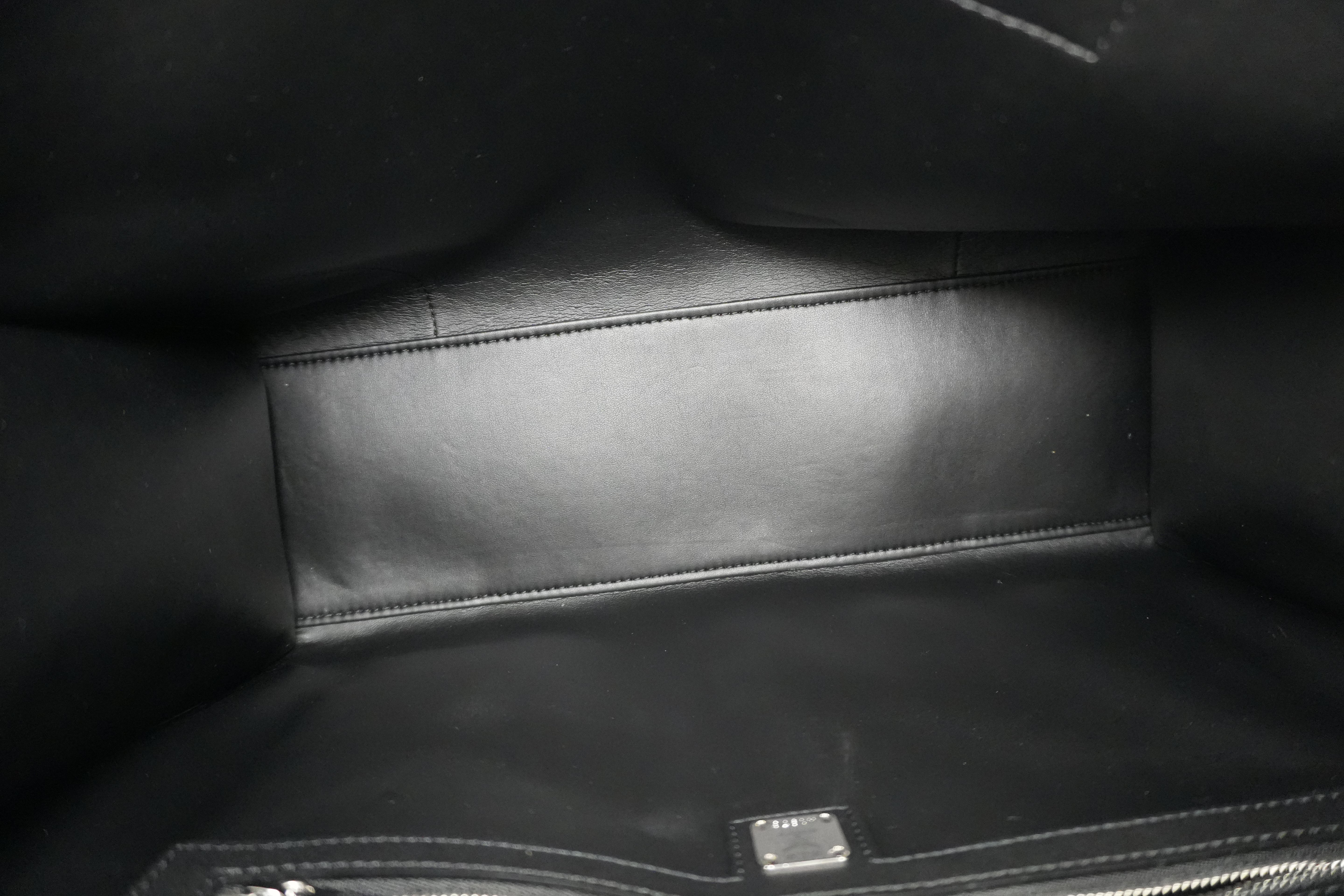 MCM Two Way Tote Bag Gray Used