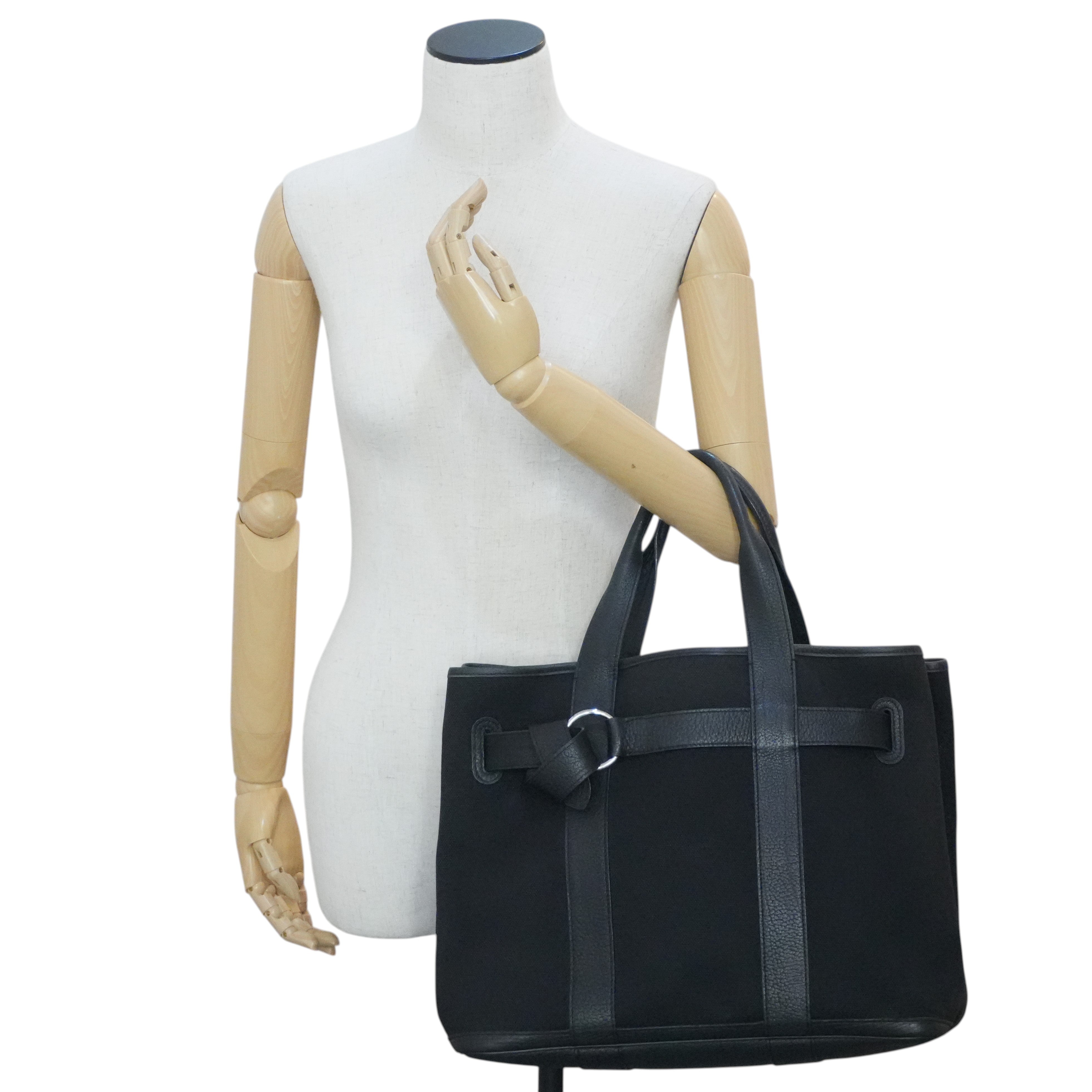 Pre-owned Hermes Petite Ceinture Tote Bag Black