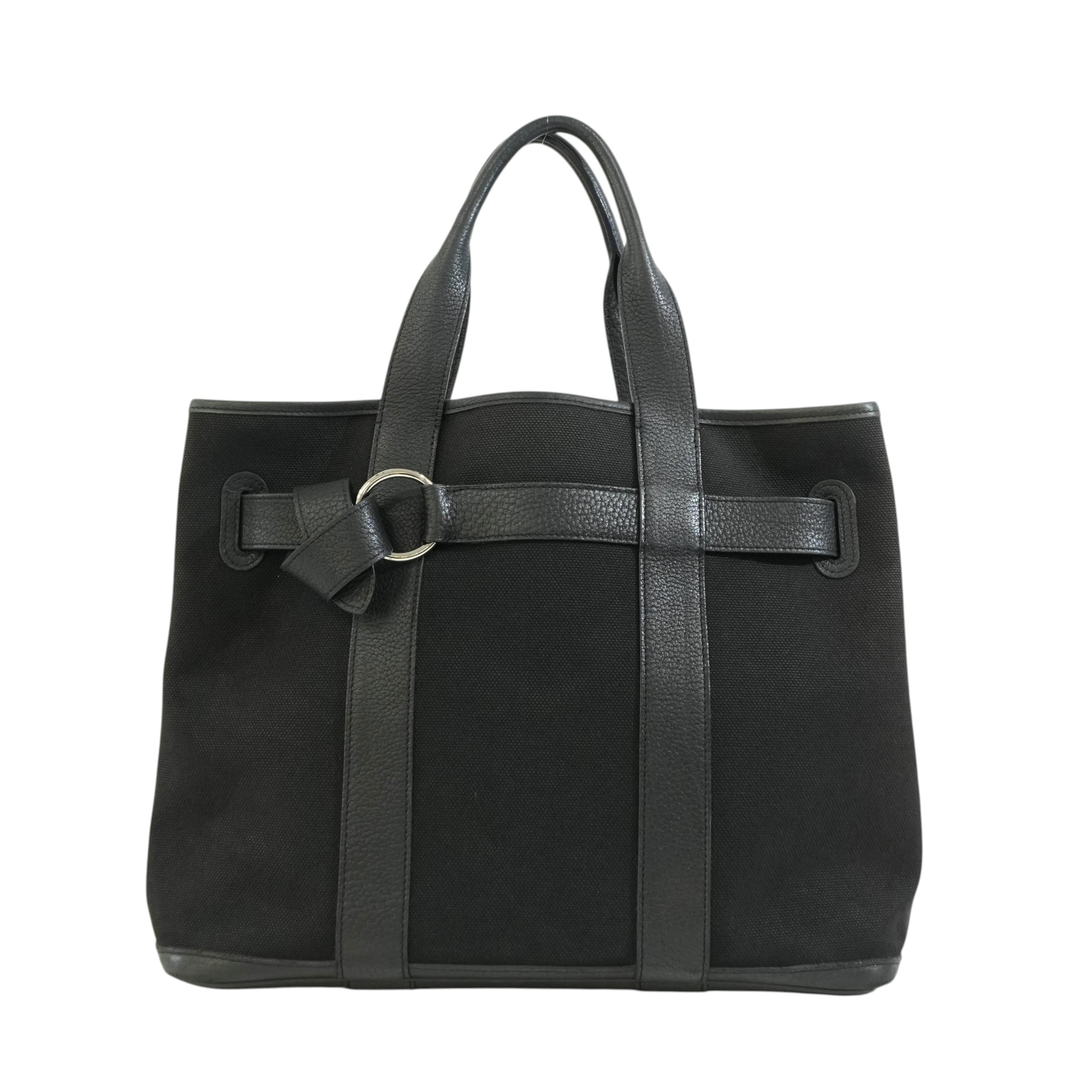 Pre-owned Hermes Petite Ceinture Tote Bag Black