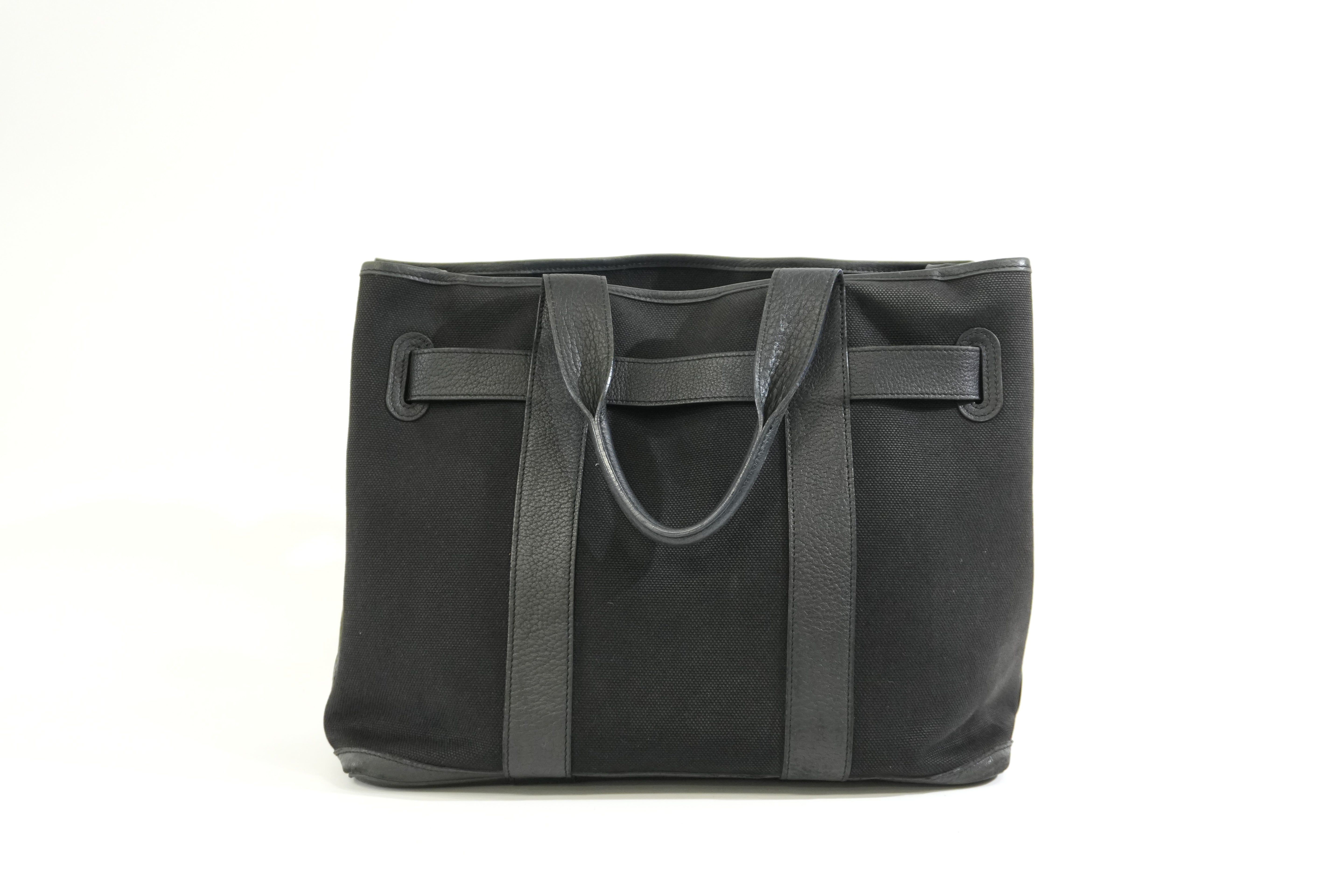 Pre-owned Hermes Petite Ceinture Tote Bag Black