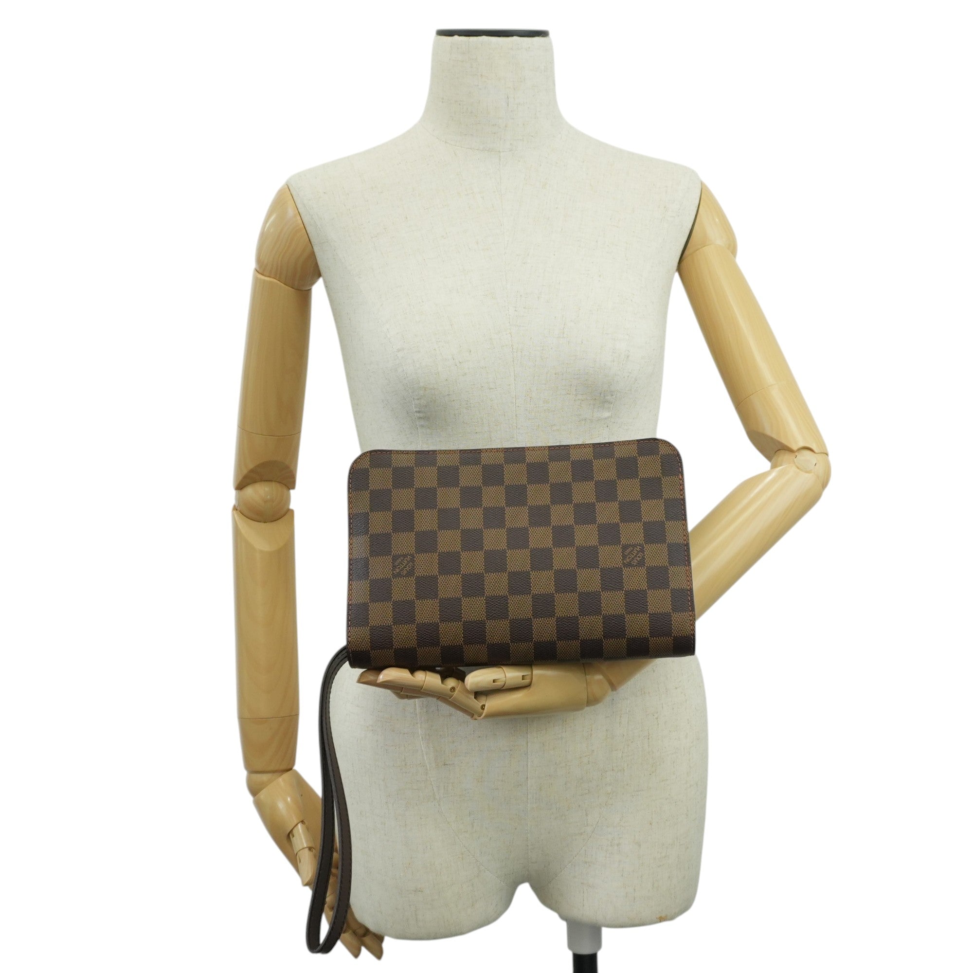 Pre-owned Louis Vuitton Damier Ebene Saint Louis Clutch Bag