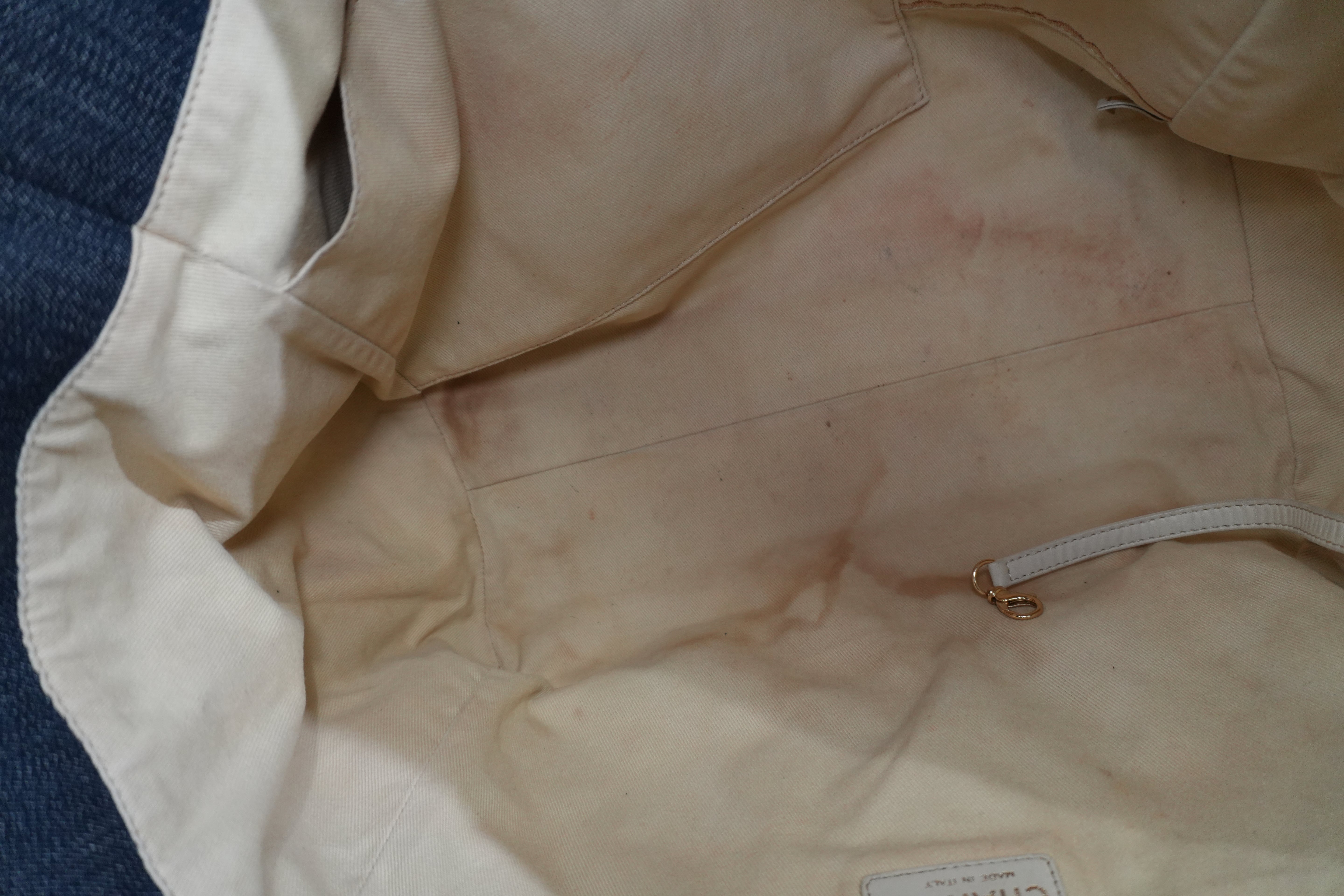 Pre-owned Chanel Deauville Tote Bag Blue Denim