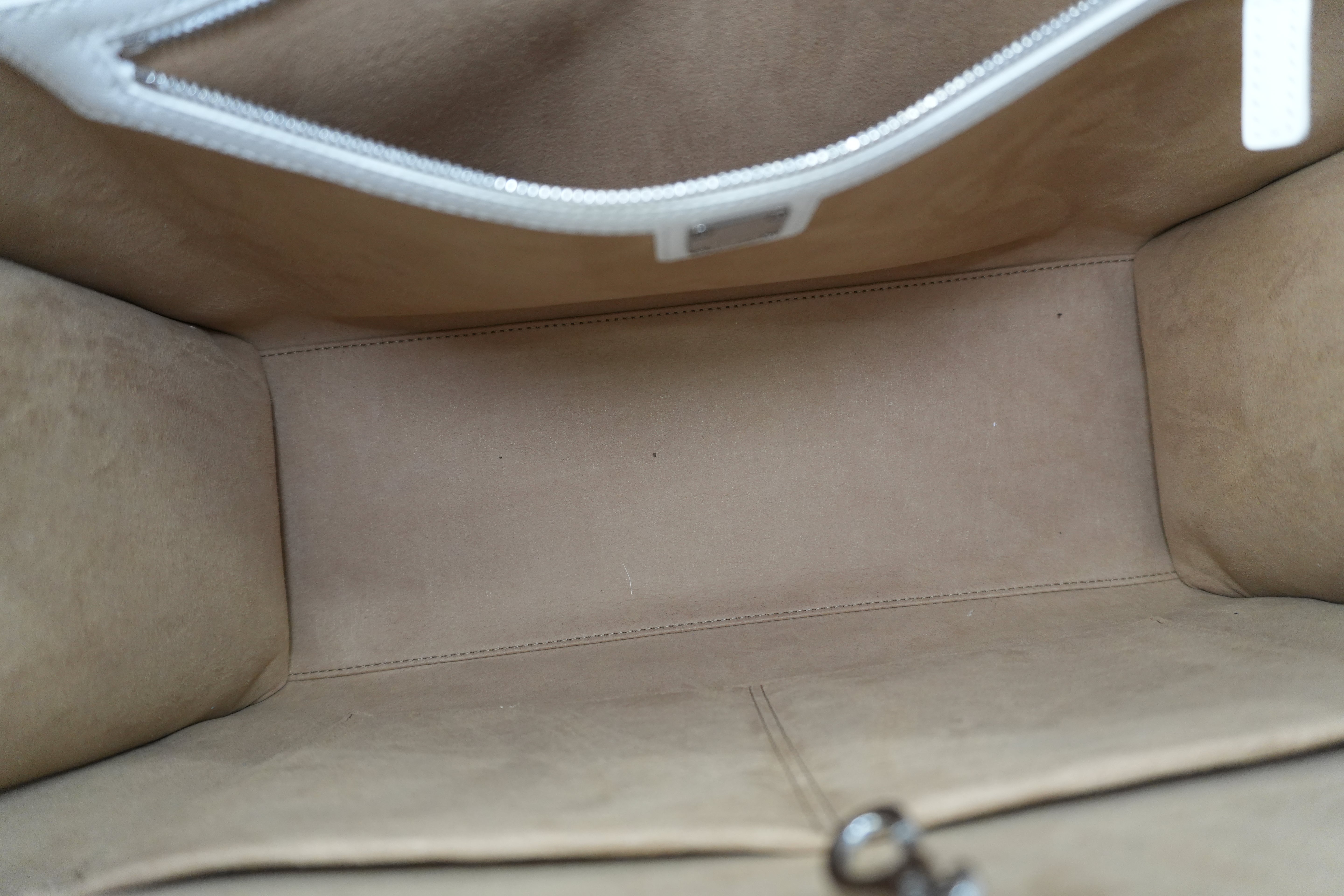 MCM Two Way Tote Bag White Used