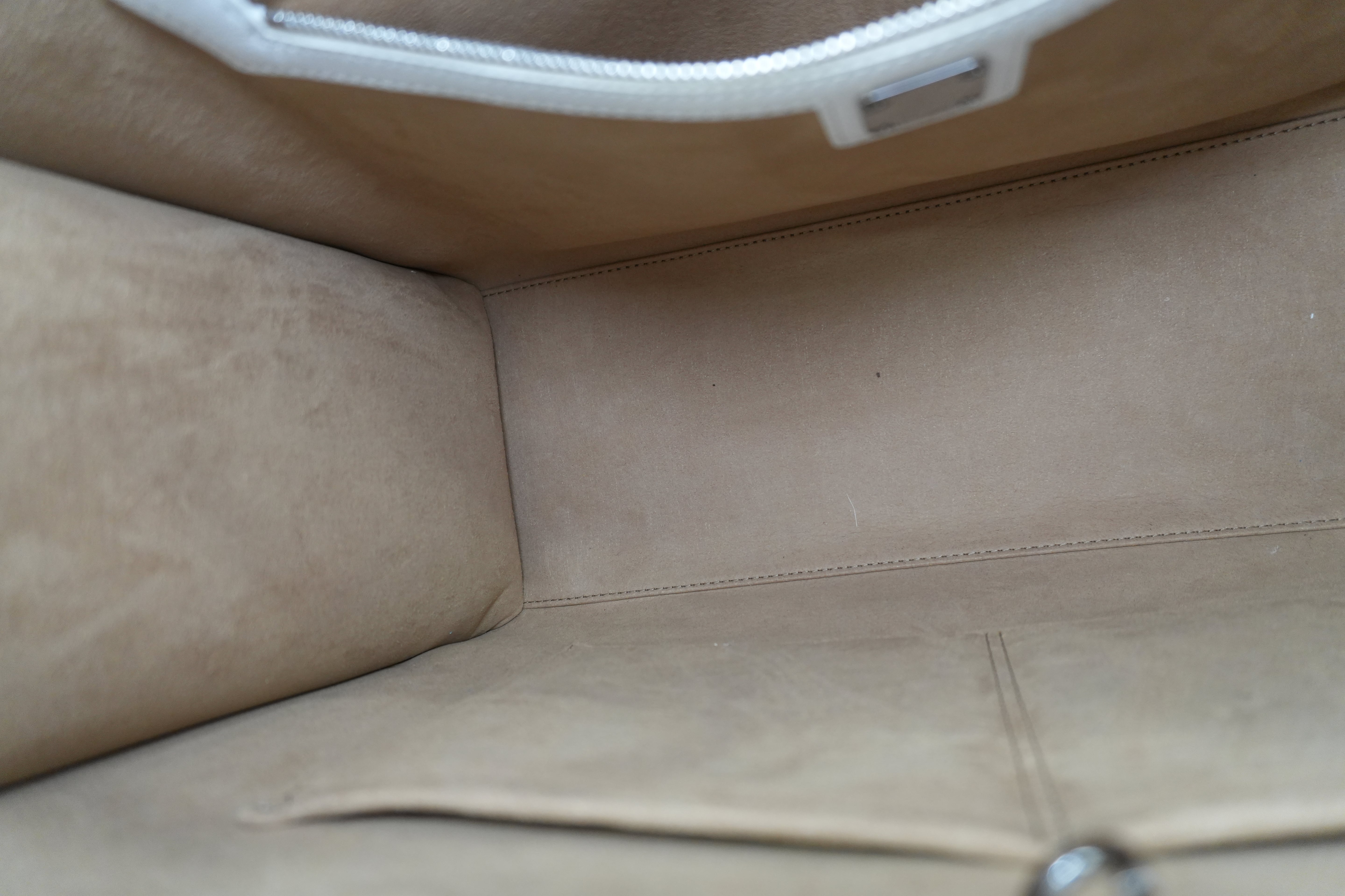 MCM Two Way Tote Bag White Used