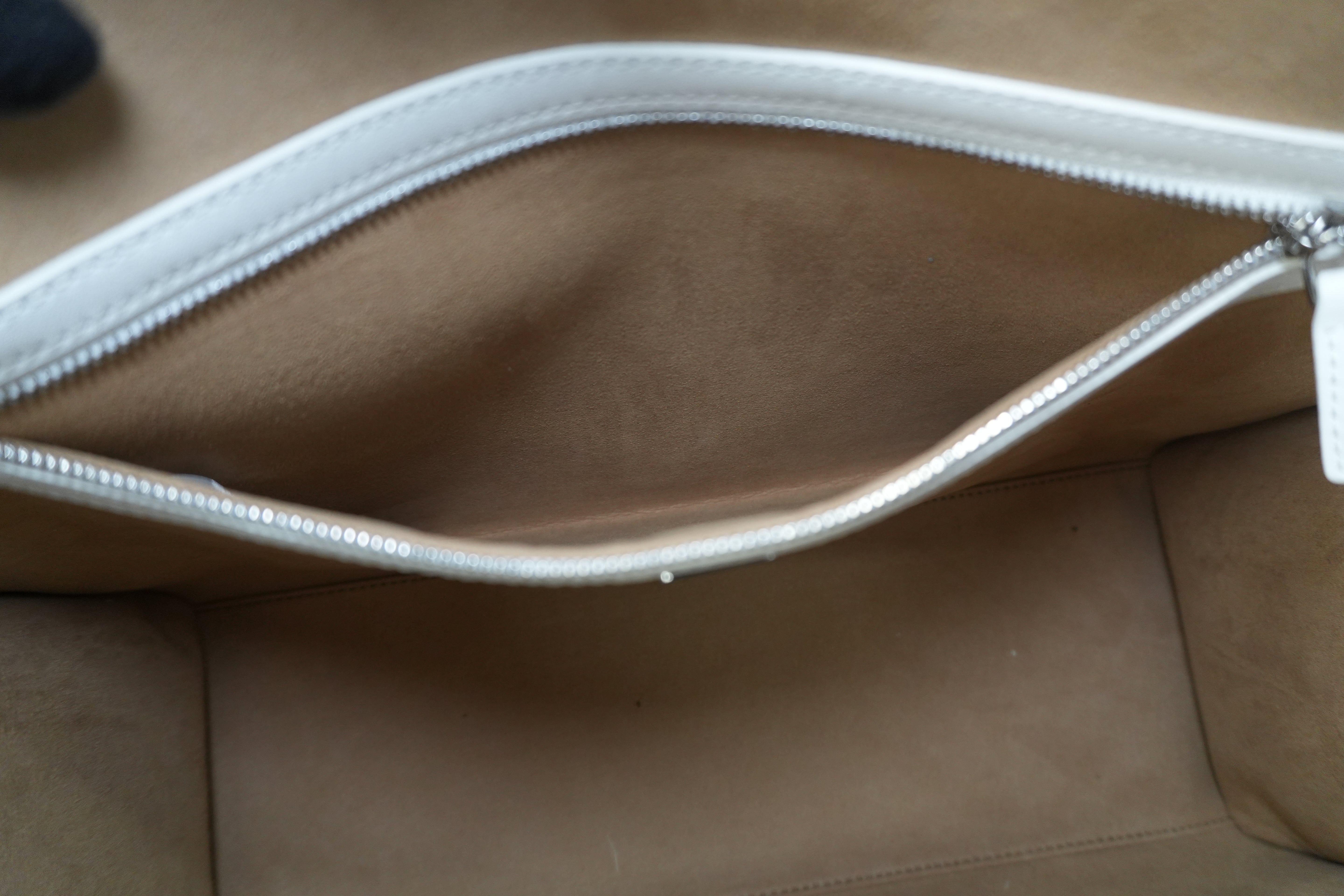 MCM Two Way Tote Bag White Used