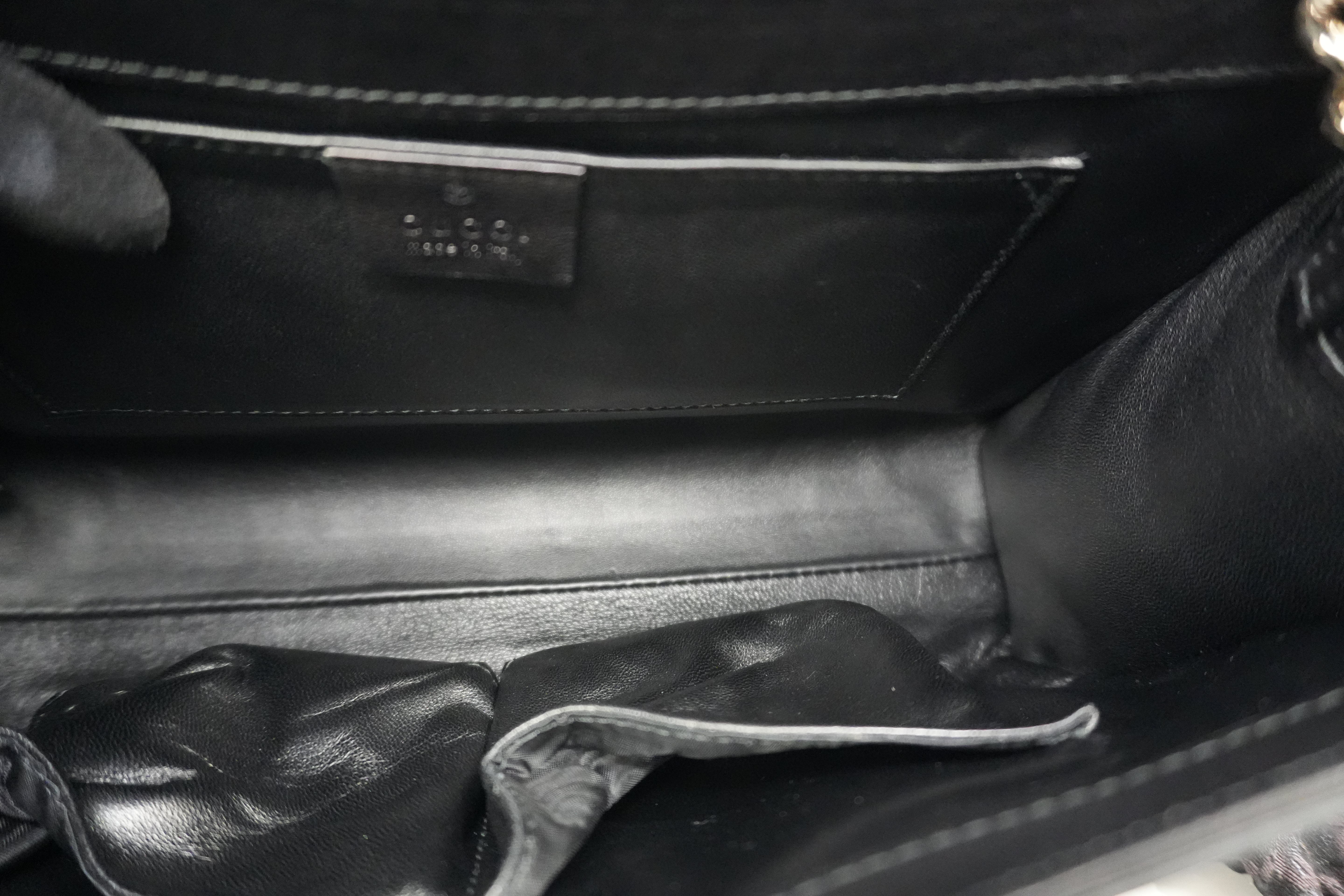 Pre-owned Gucci Emily Chain Shoulder Bag Black