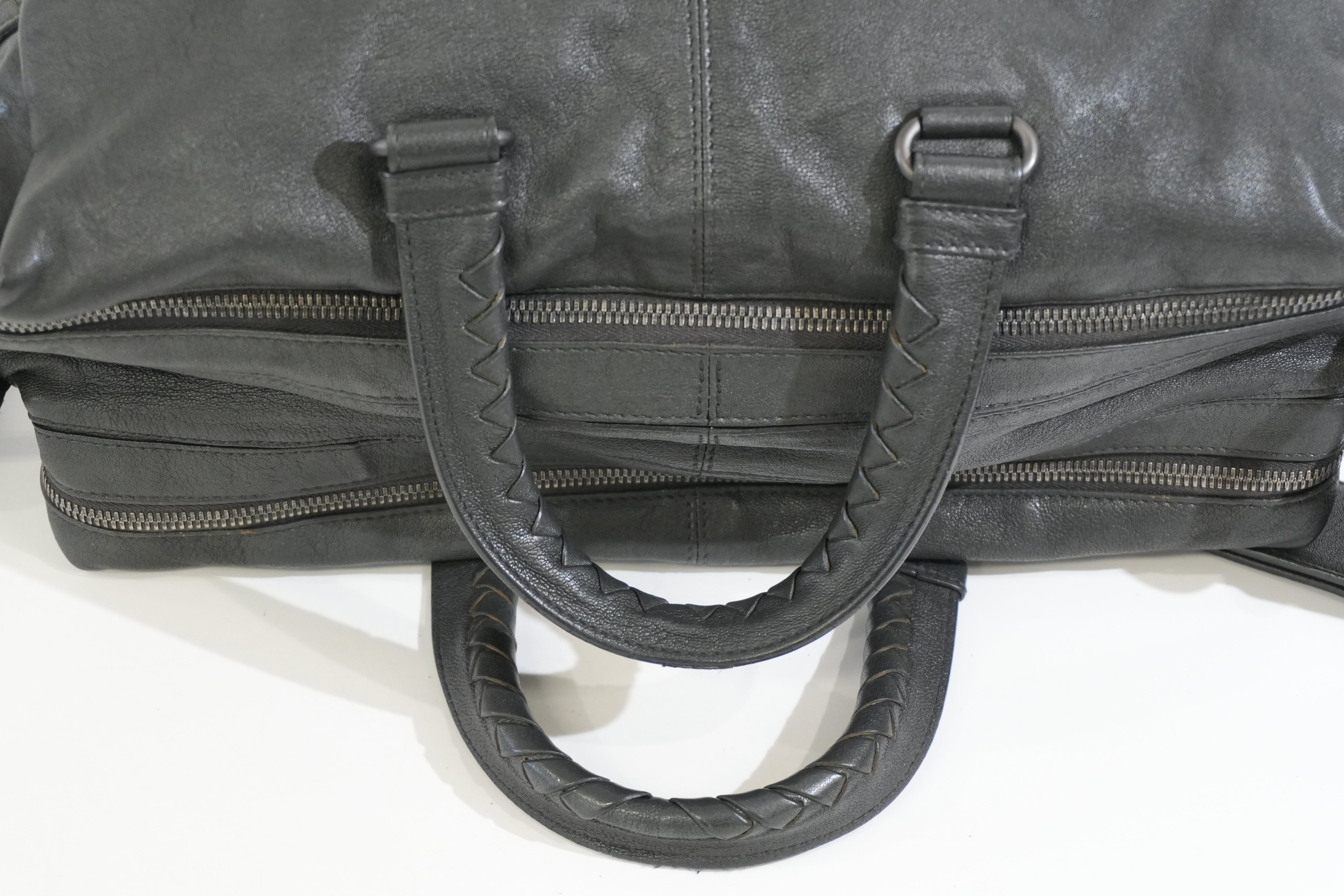 Pre-owned Bottega Two Way Intercciatio Shoulder Bag Gray