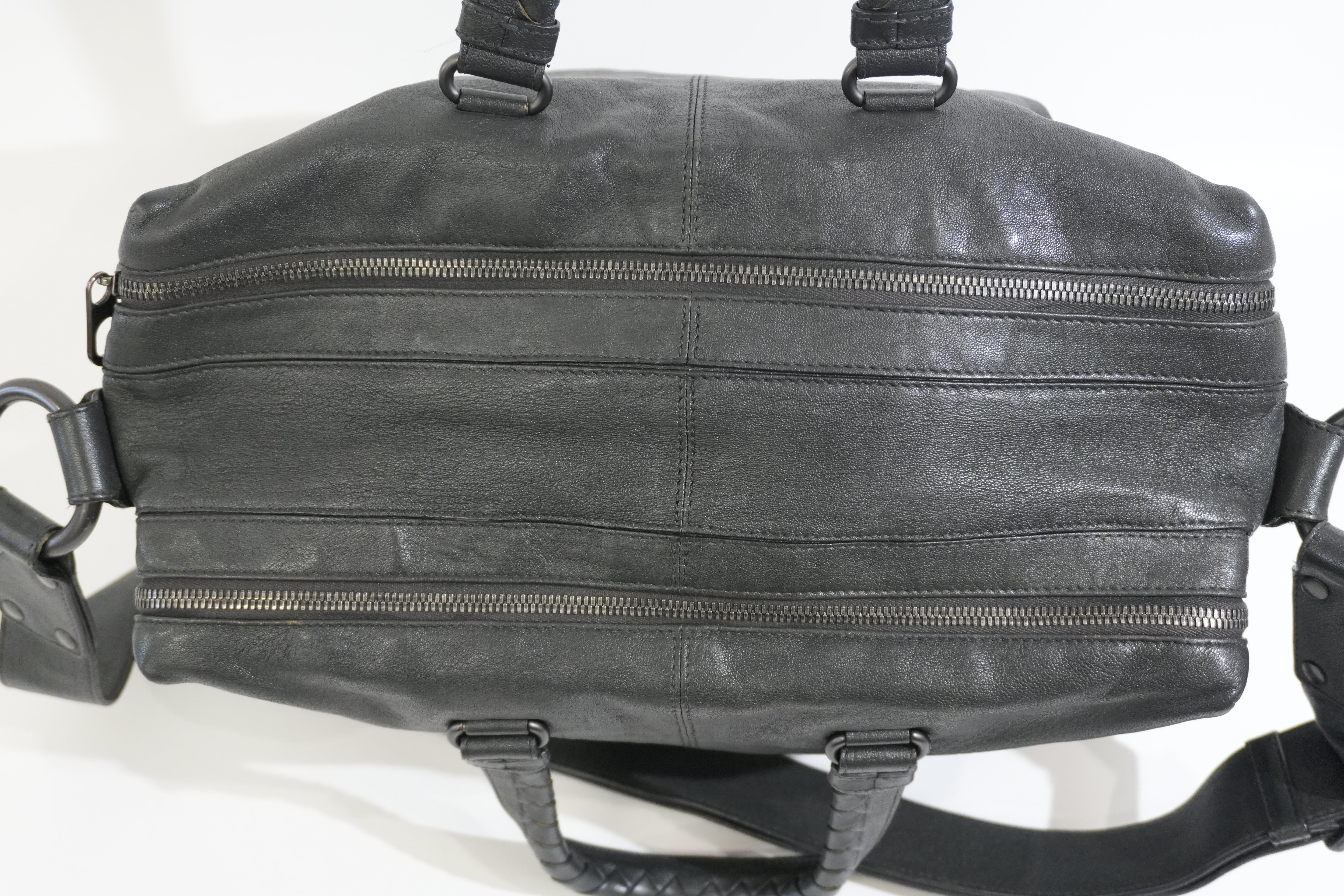 Pre-owned Bottega Two Way Intercciatio Shoulder Bag Gray