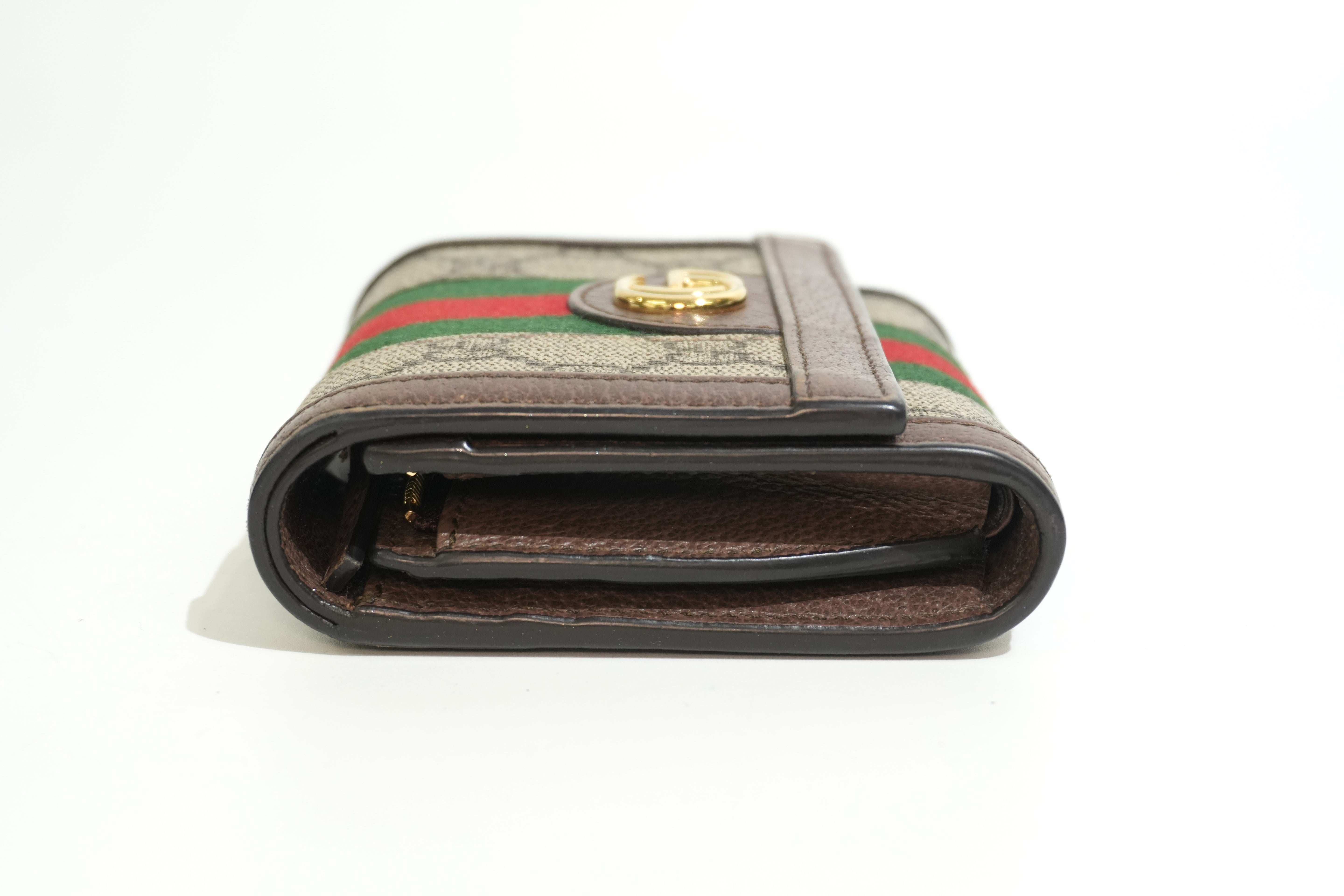 Pre-owned Gucci Ophidia Compact Wallet