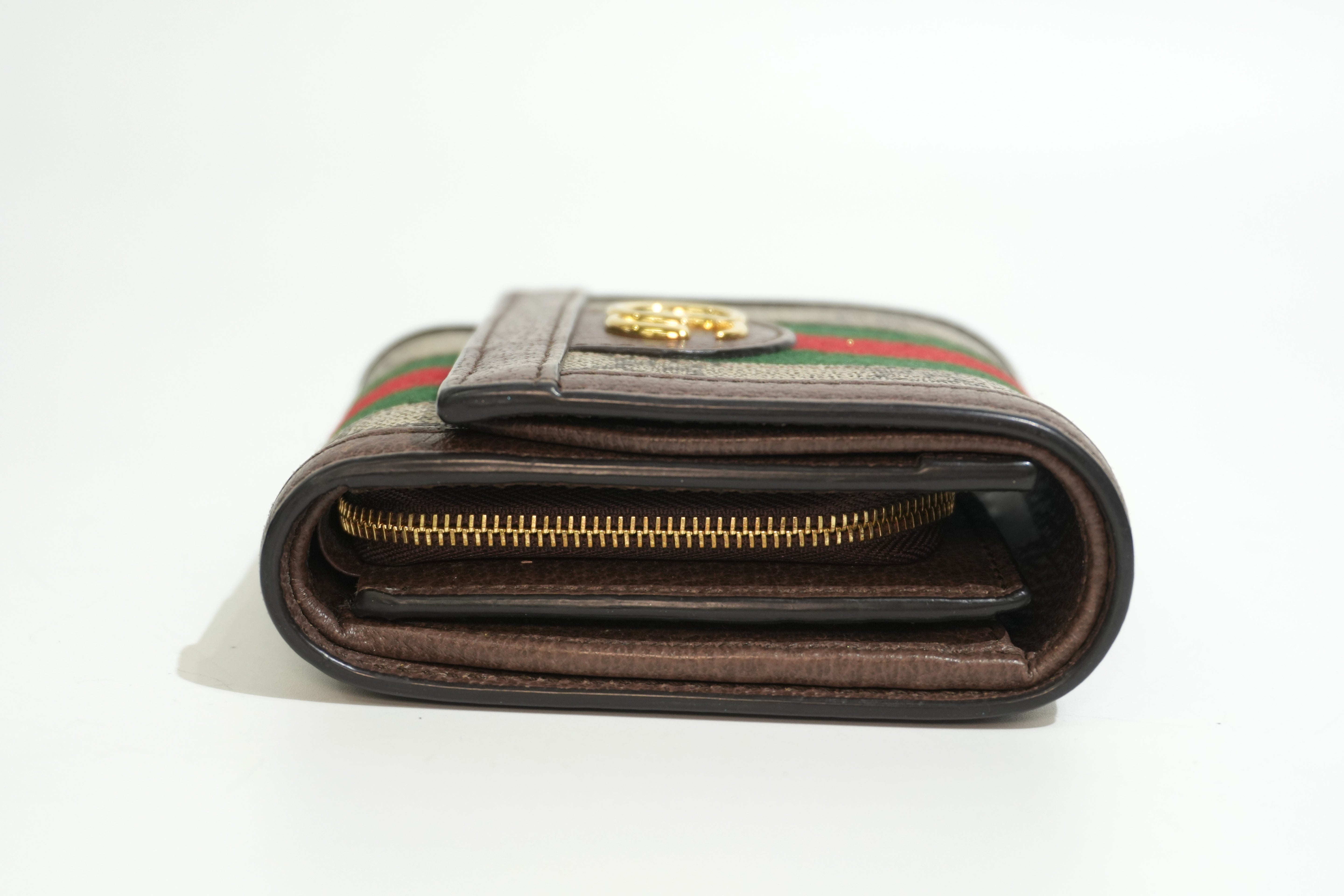 Pre-owned Gucci Ophidia Compact Wallet