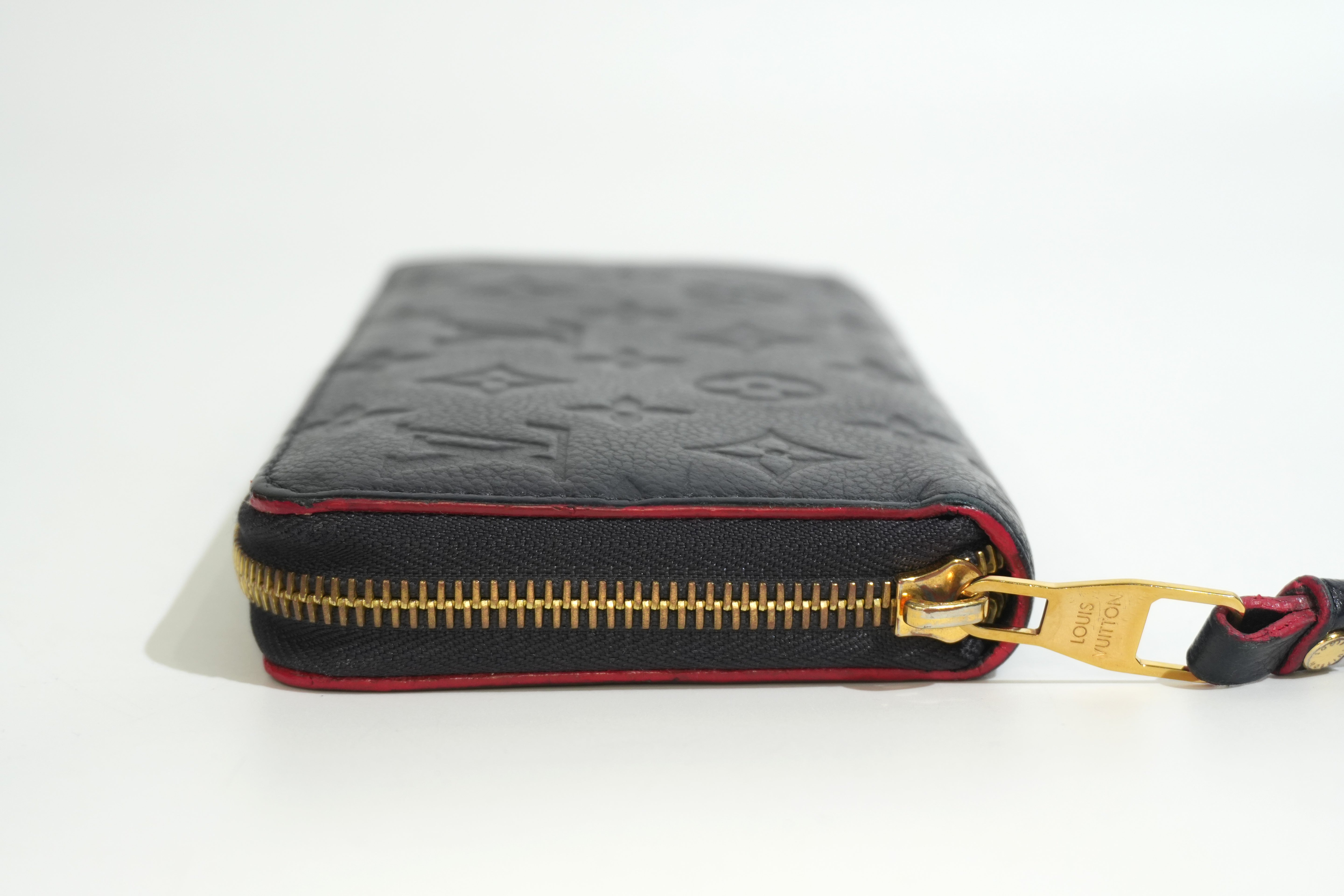 Pre-owned Louis Vuitton Leather Empriente Zippy Long Wallet Navy Blue