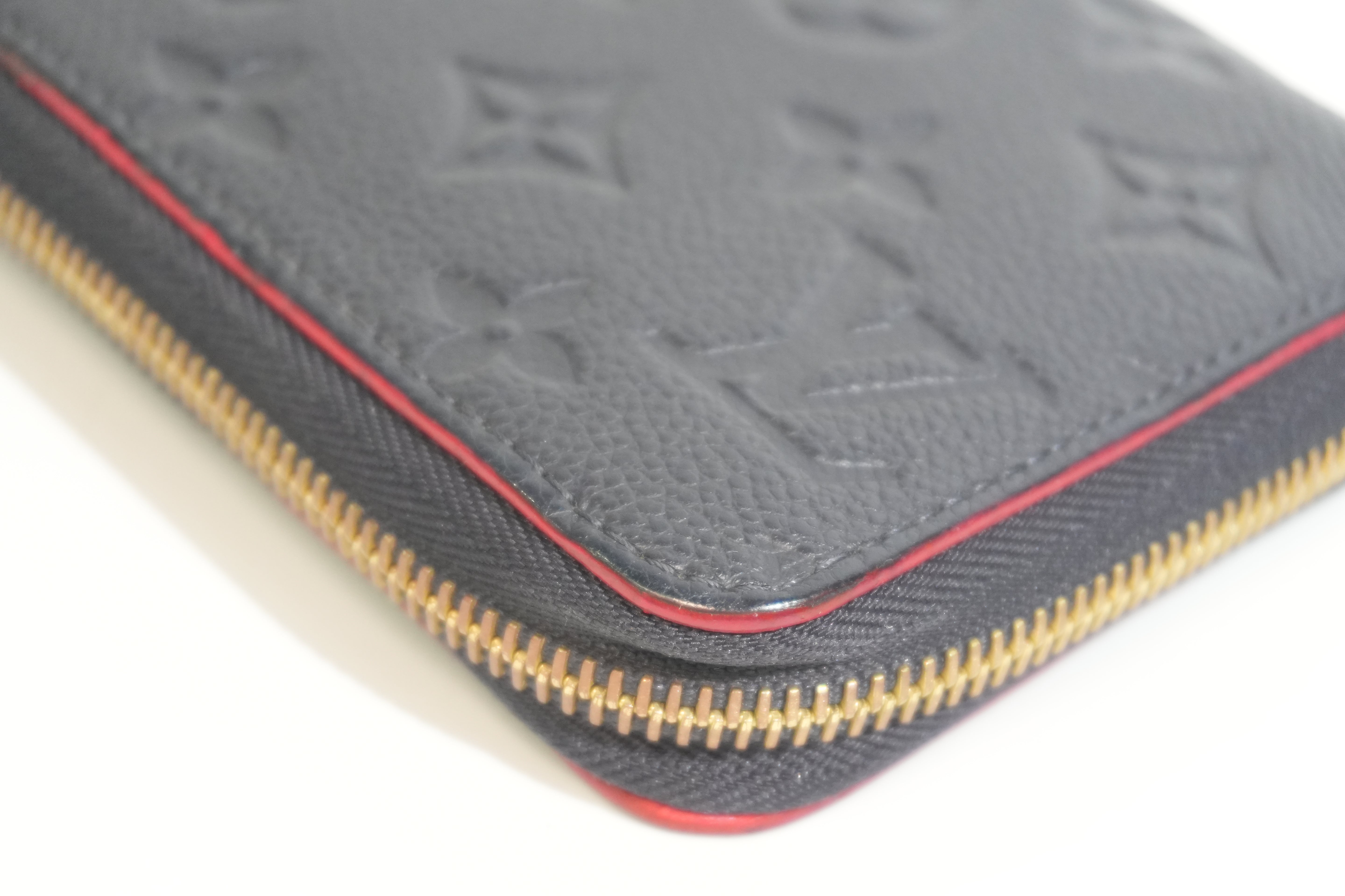 Pre-owned Louis Vuitton Leather Empriente Zippy Long Wallet Navy Blue