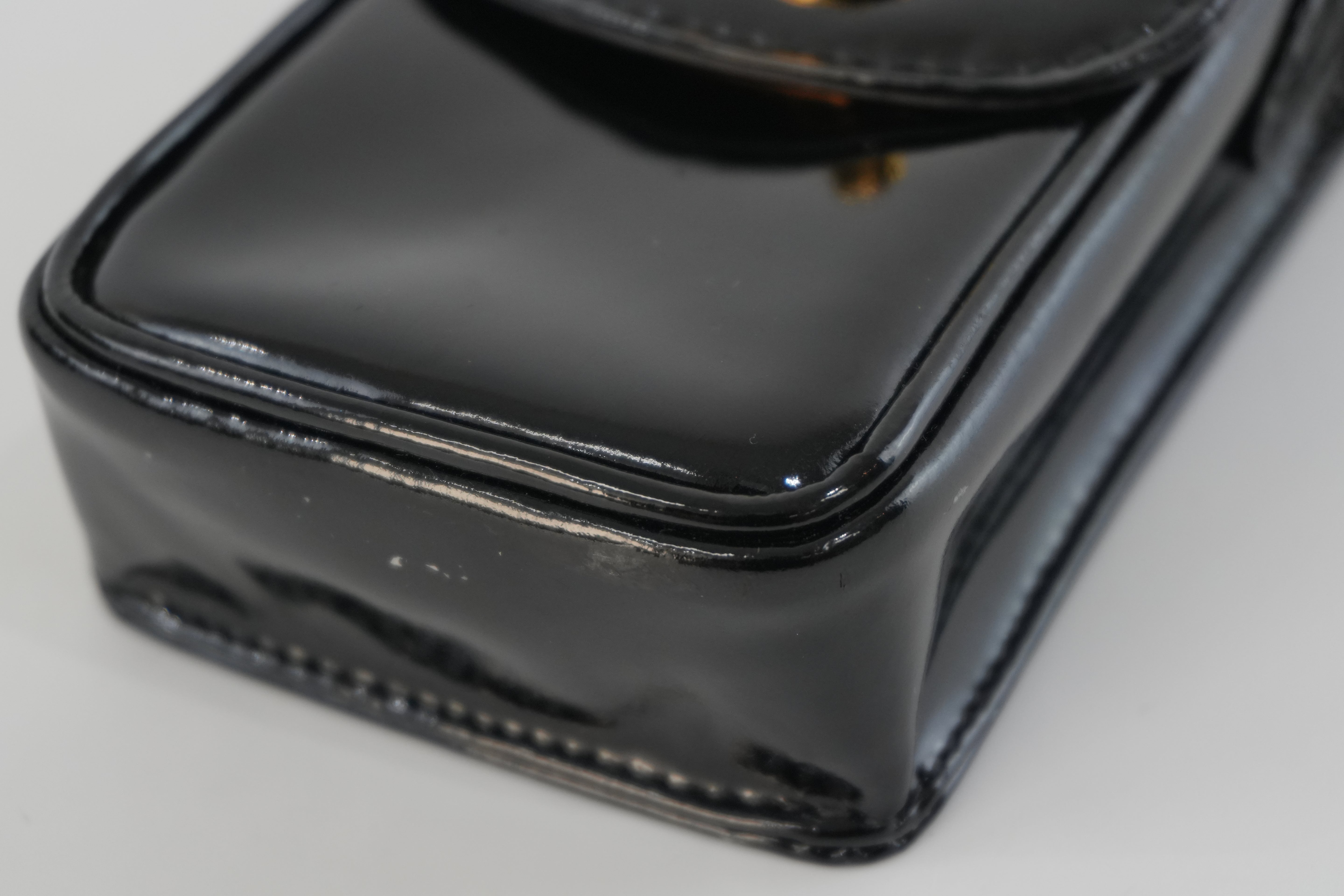 Chanel Coco Mark Chain Shoulder Bag Black Used