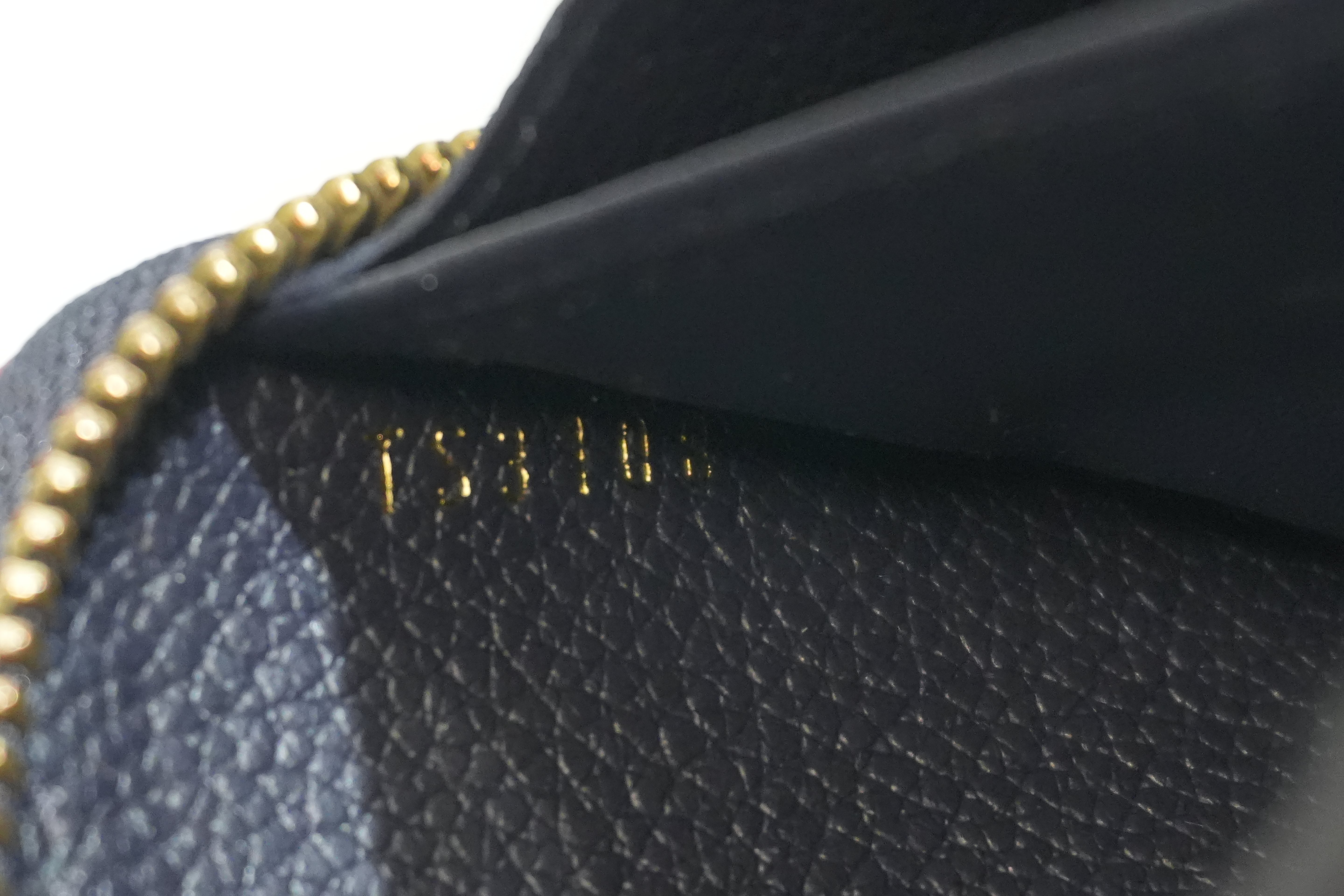 Pre-owned Louis Vuitton Leather Empriente Zippy Long Wallet Navy Blue