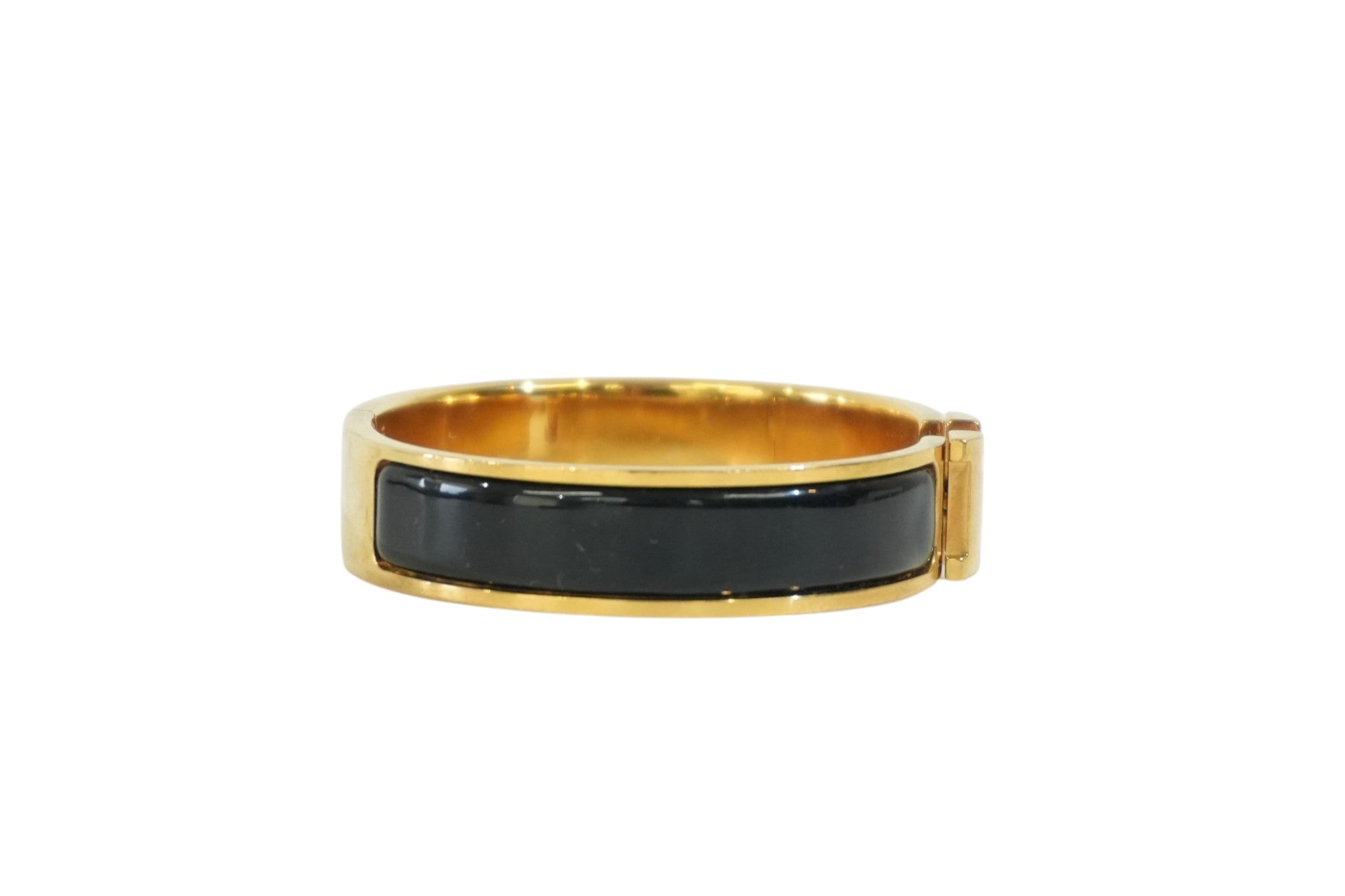 Pre-owned Hermes Clic Clac Bracelet Black