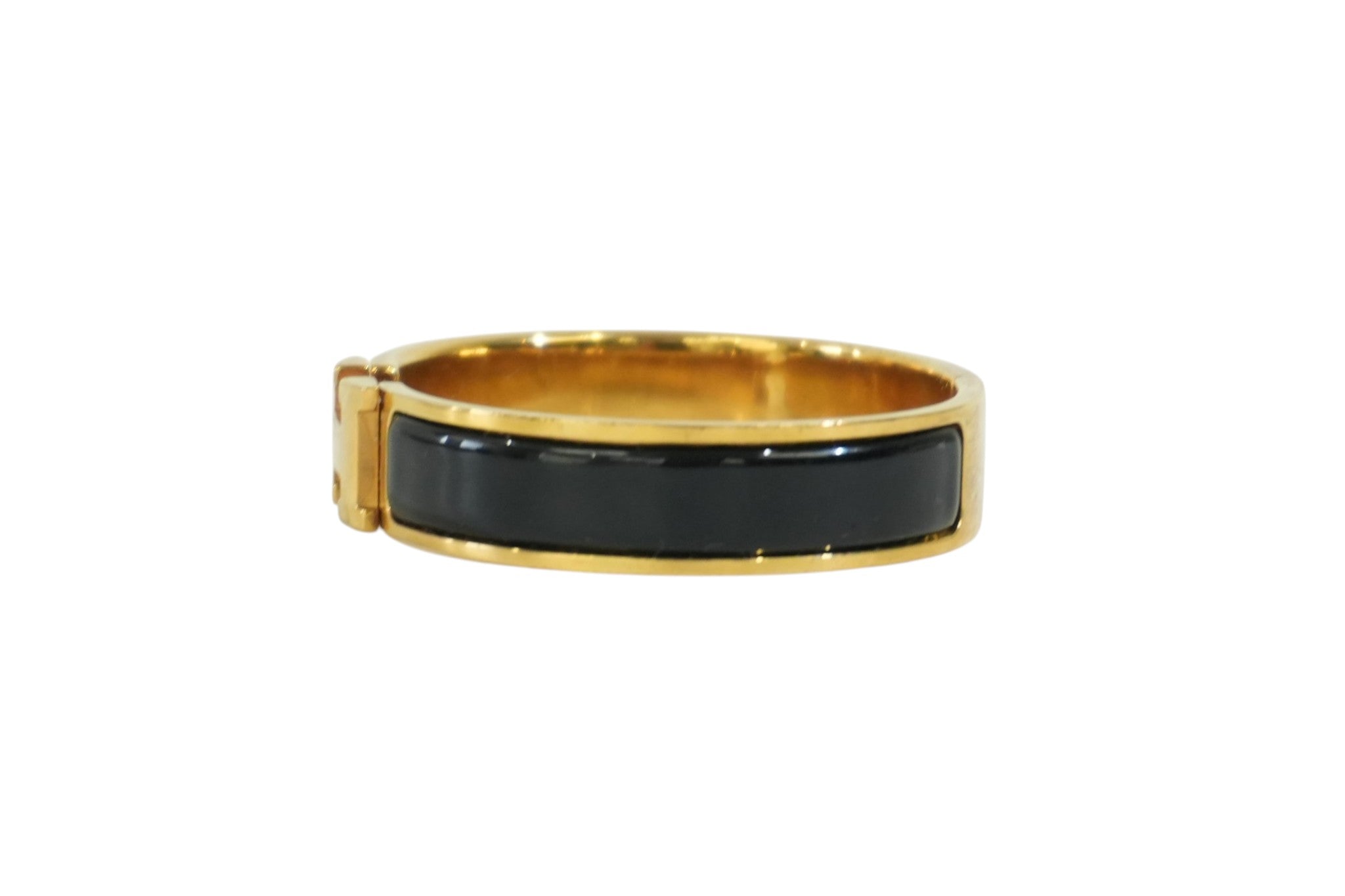 Pre-owned Hermes Clic Clac Bracelet Black