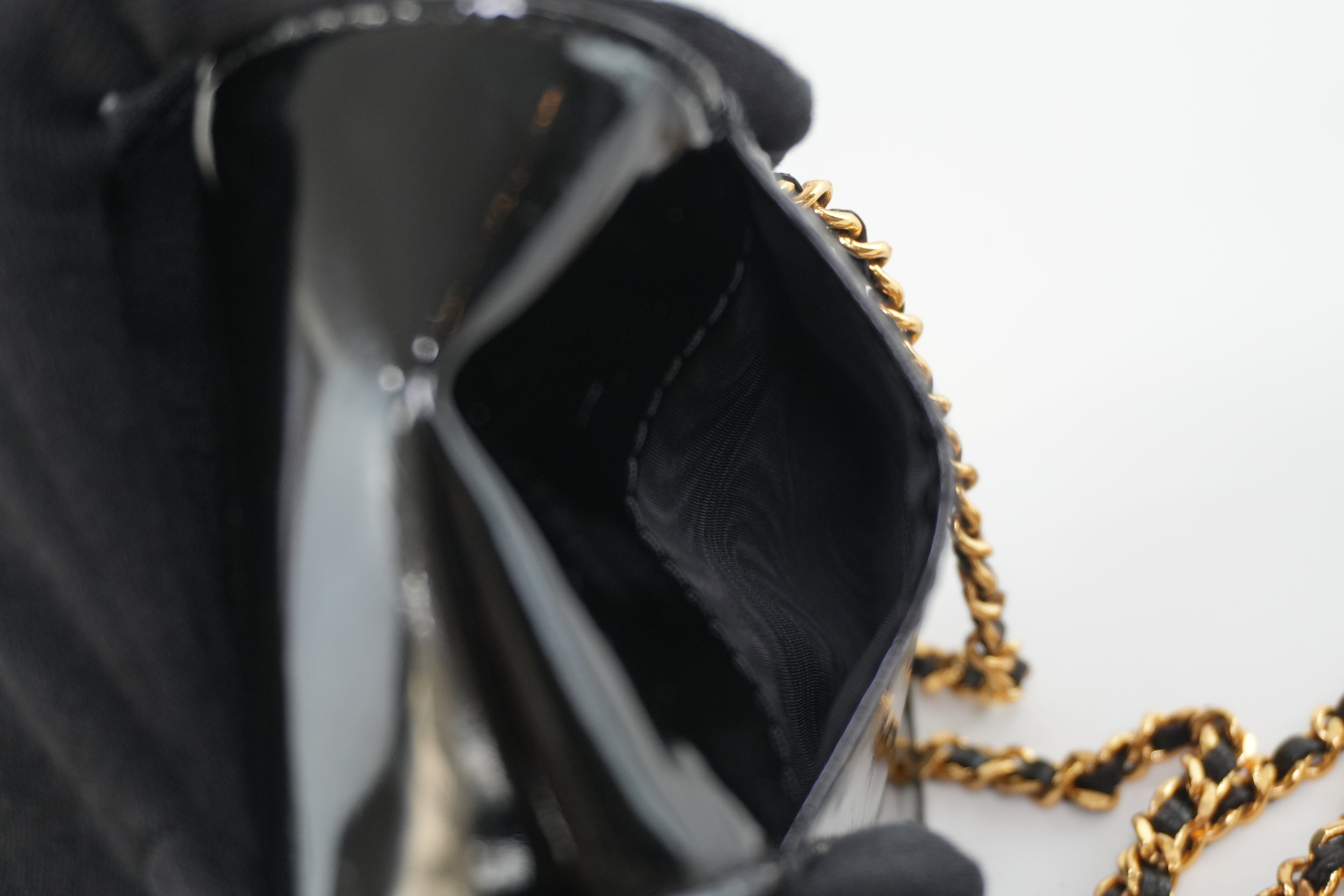 Chanel Coco Mark Chain Shoulder Bag Black Used