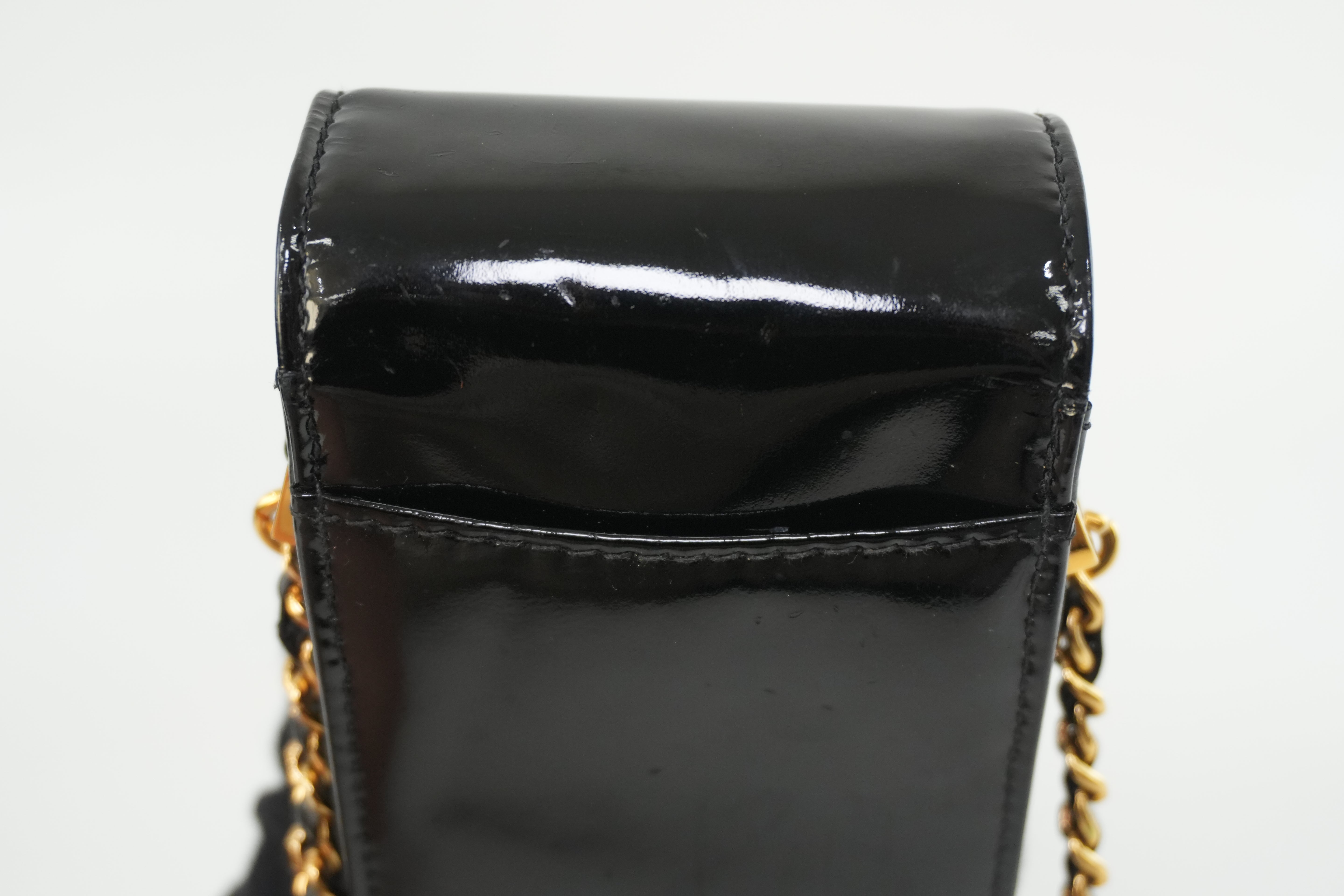 Chanel Coco Mark Chain Shoulder Bag Black Used
