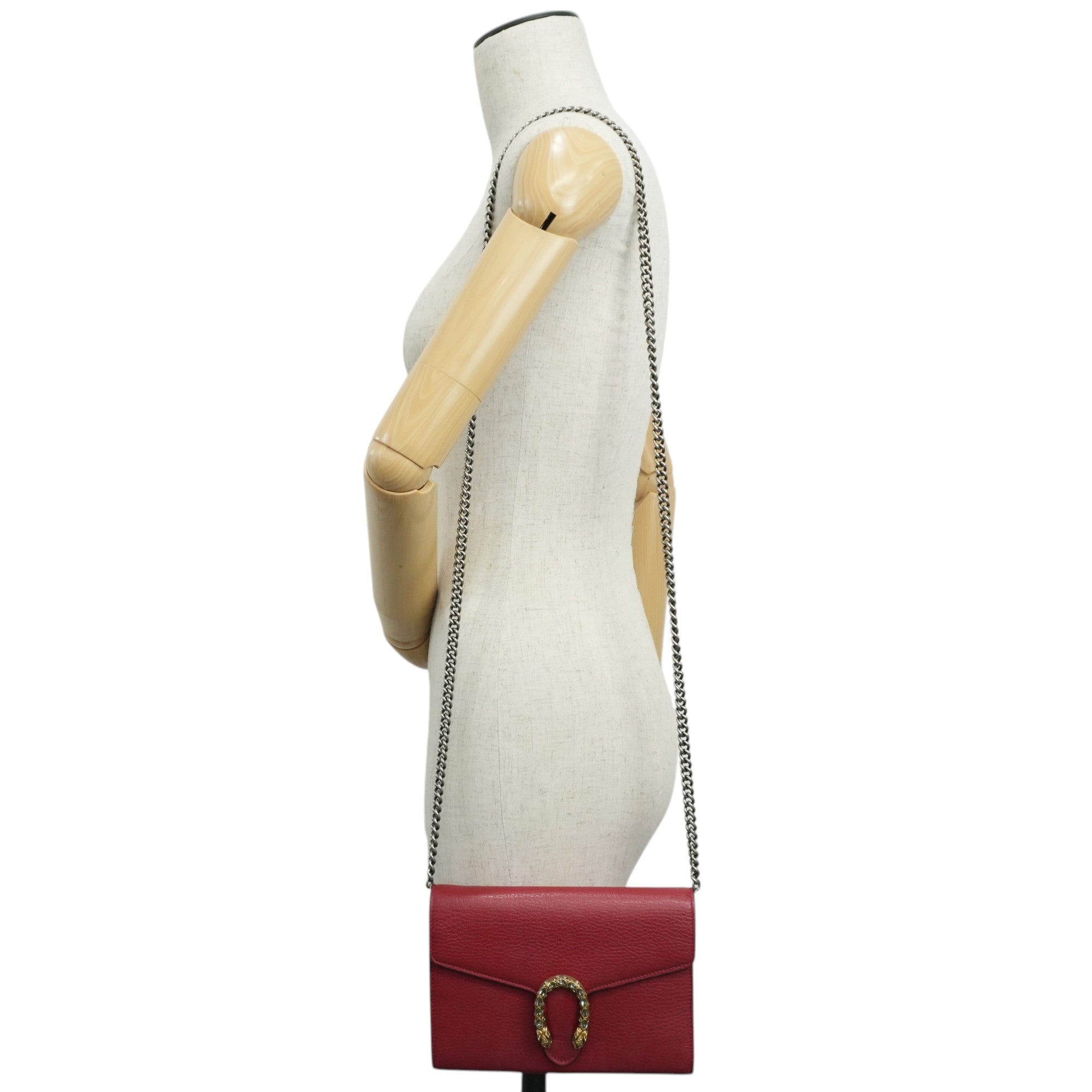 Gucci Dionysus Wallet on Chain Red Used