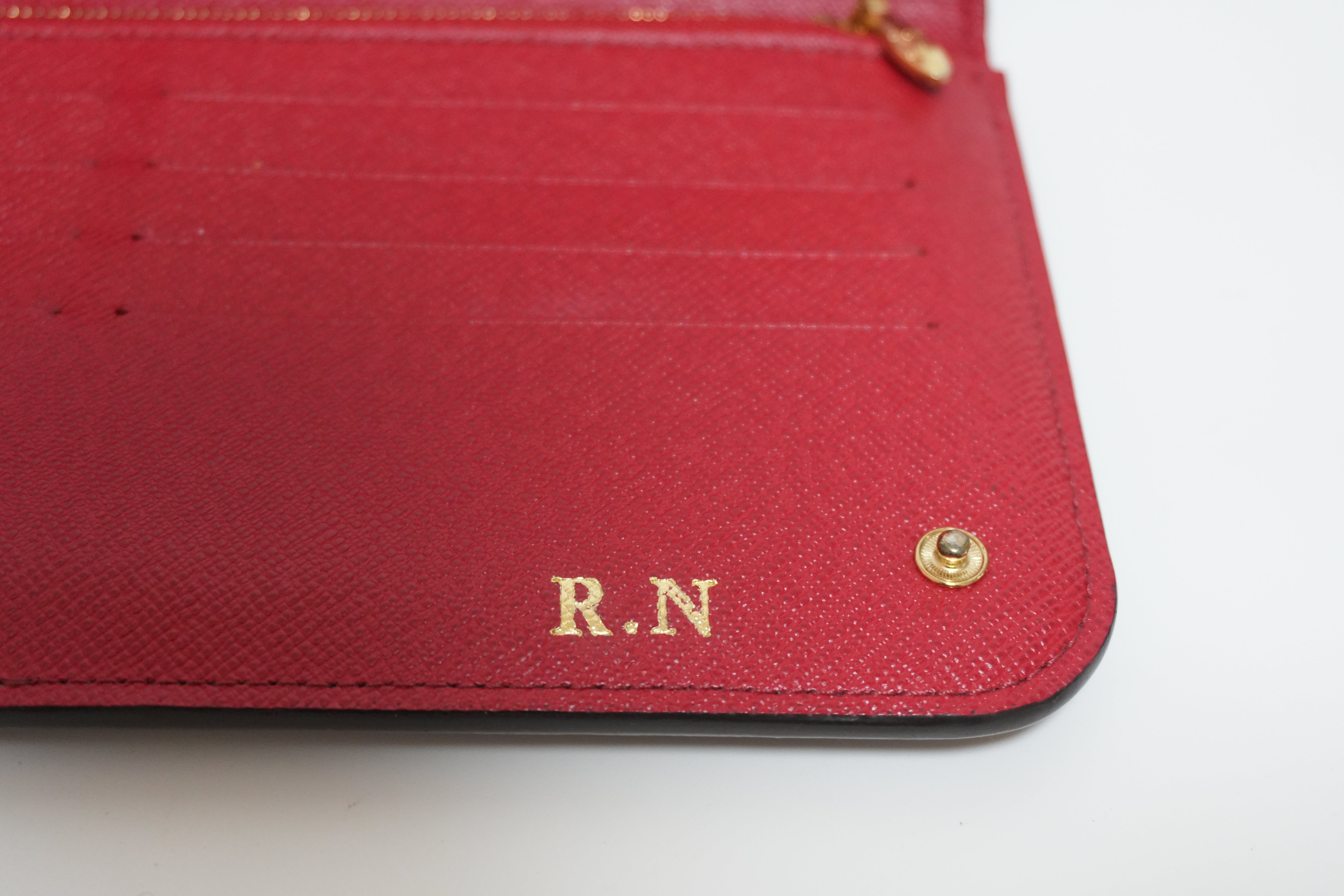 Louis Vuitton Monogram Kimono Wallet Red Used