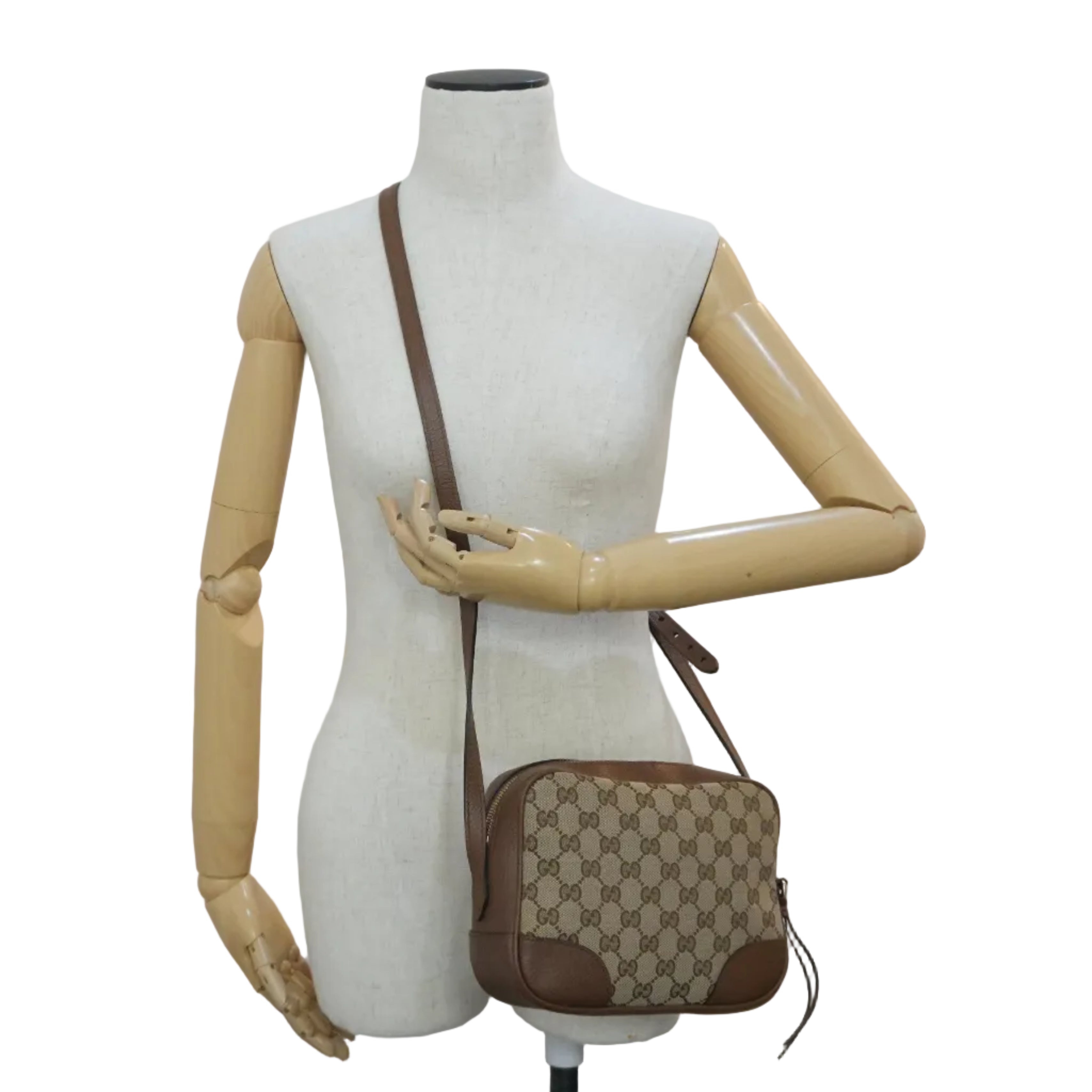 Pre-owned Gucci Camera Disco Shoulder Bag Brown