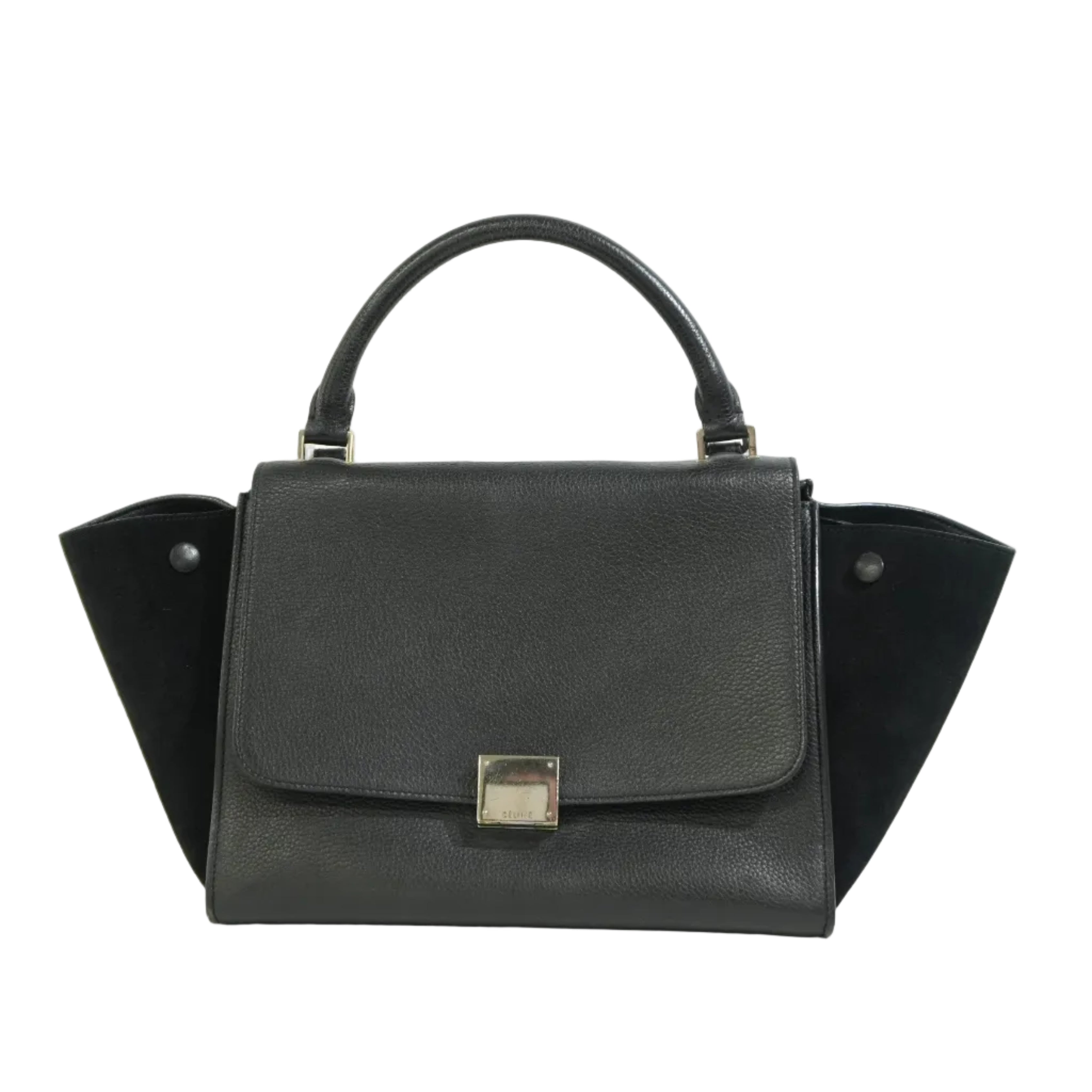 Pre-owned Celine Leather Trapeze Handbag Black