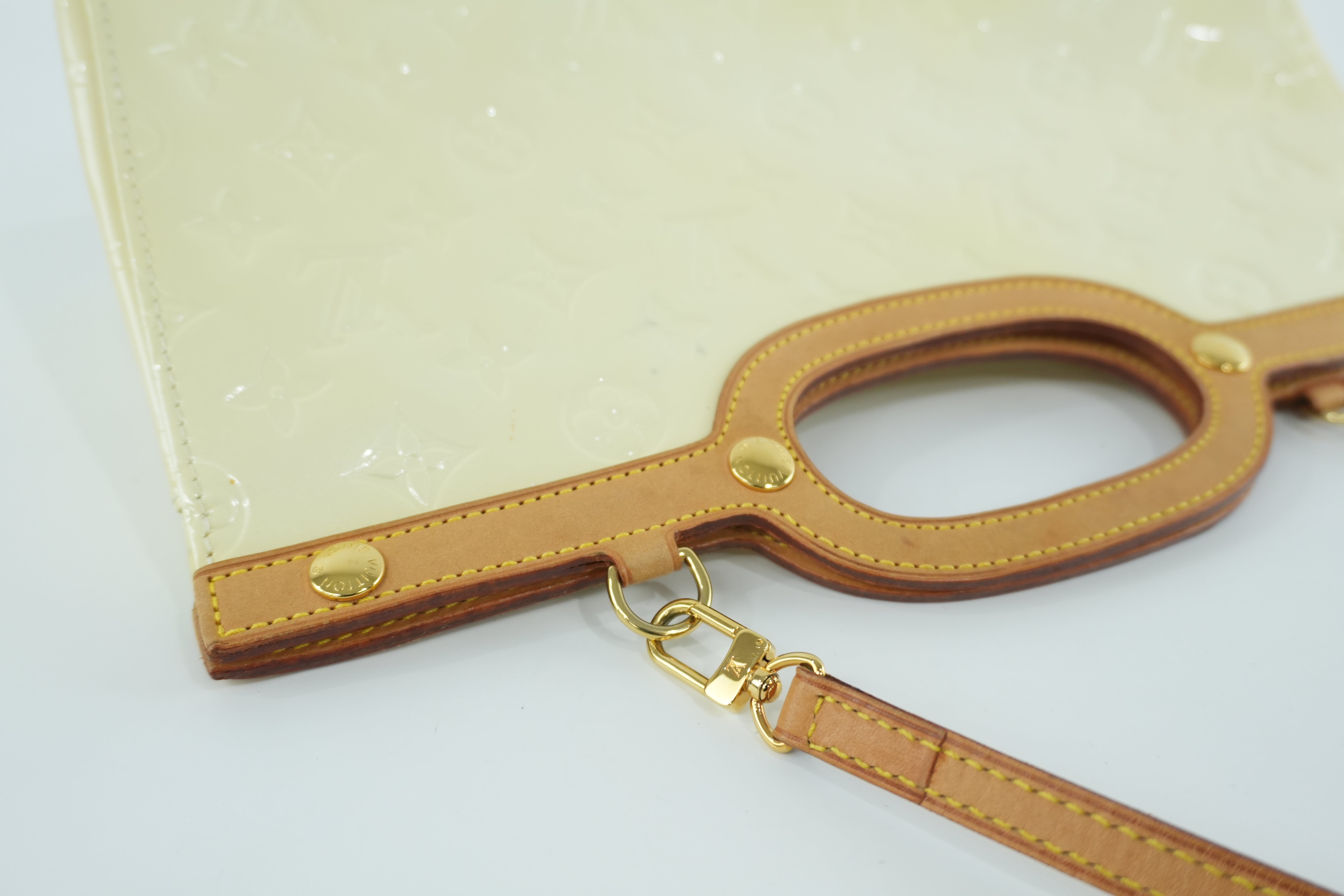 Louis Vuitton Roxbury Vernis Two Way Shoulder Bag Yellow Used