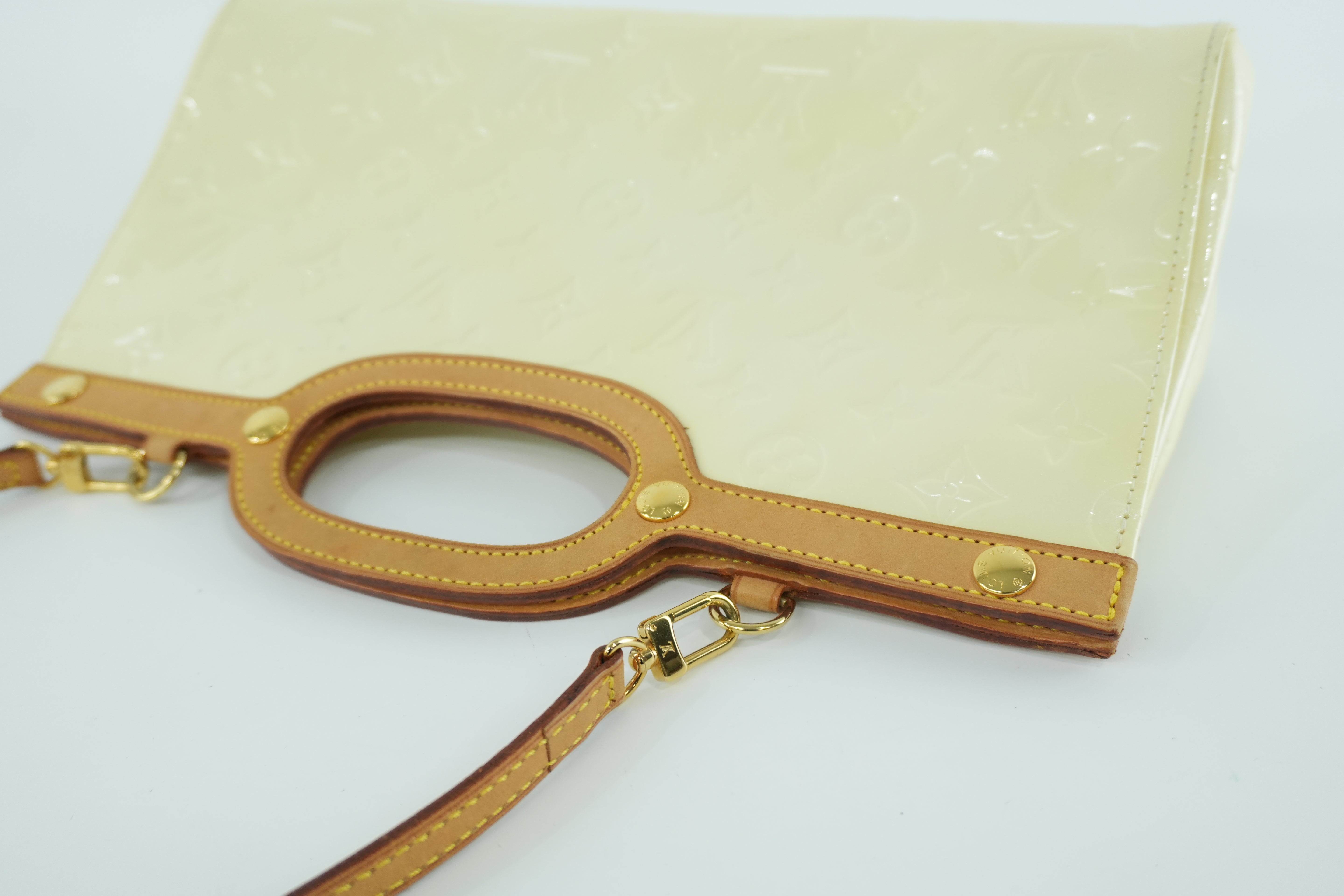 Louis Vuitton Roxbury Vernis Two Way Shoulder Bag Yellow Used