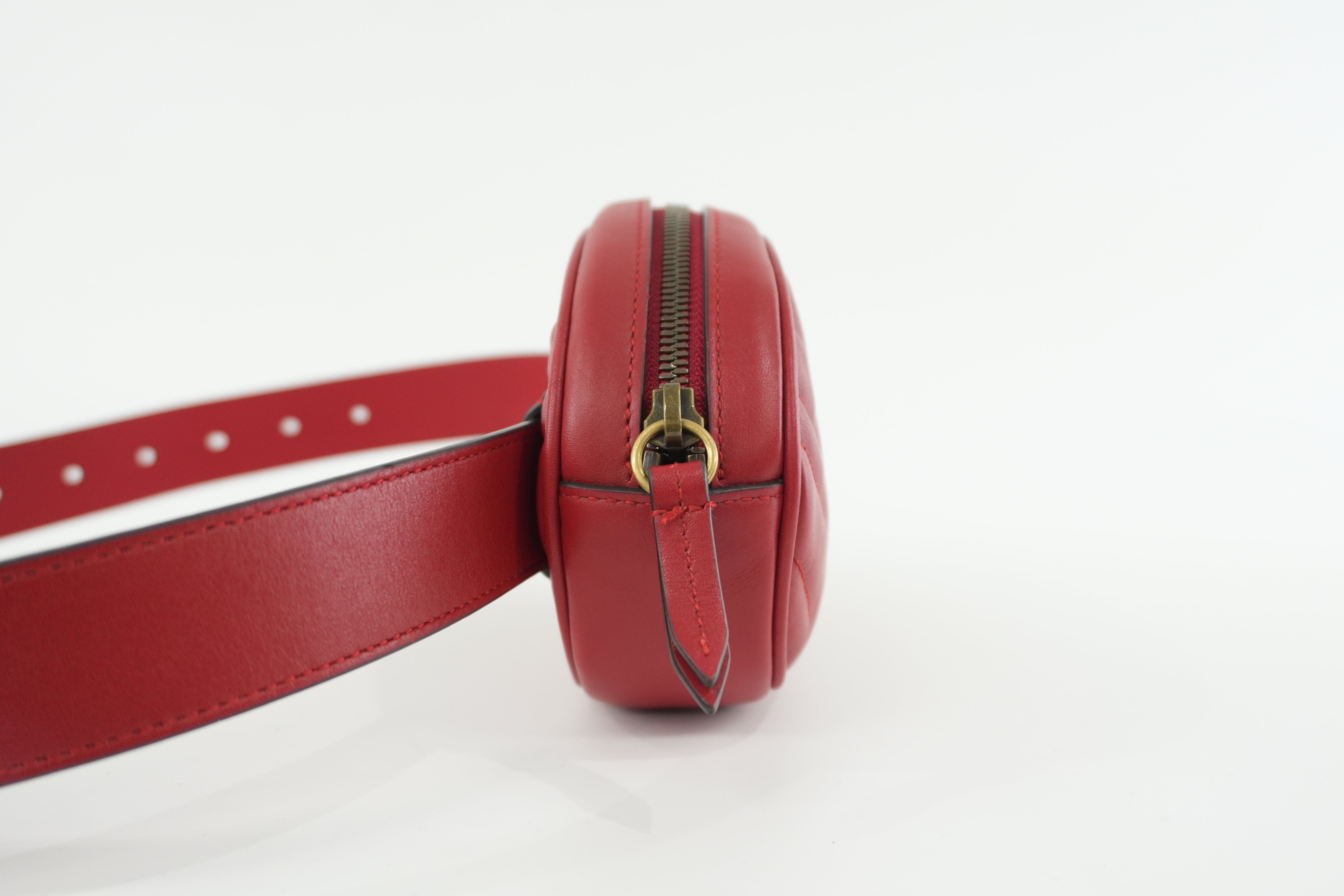 Gucci Marmont Waist Bag Red Size 75
