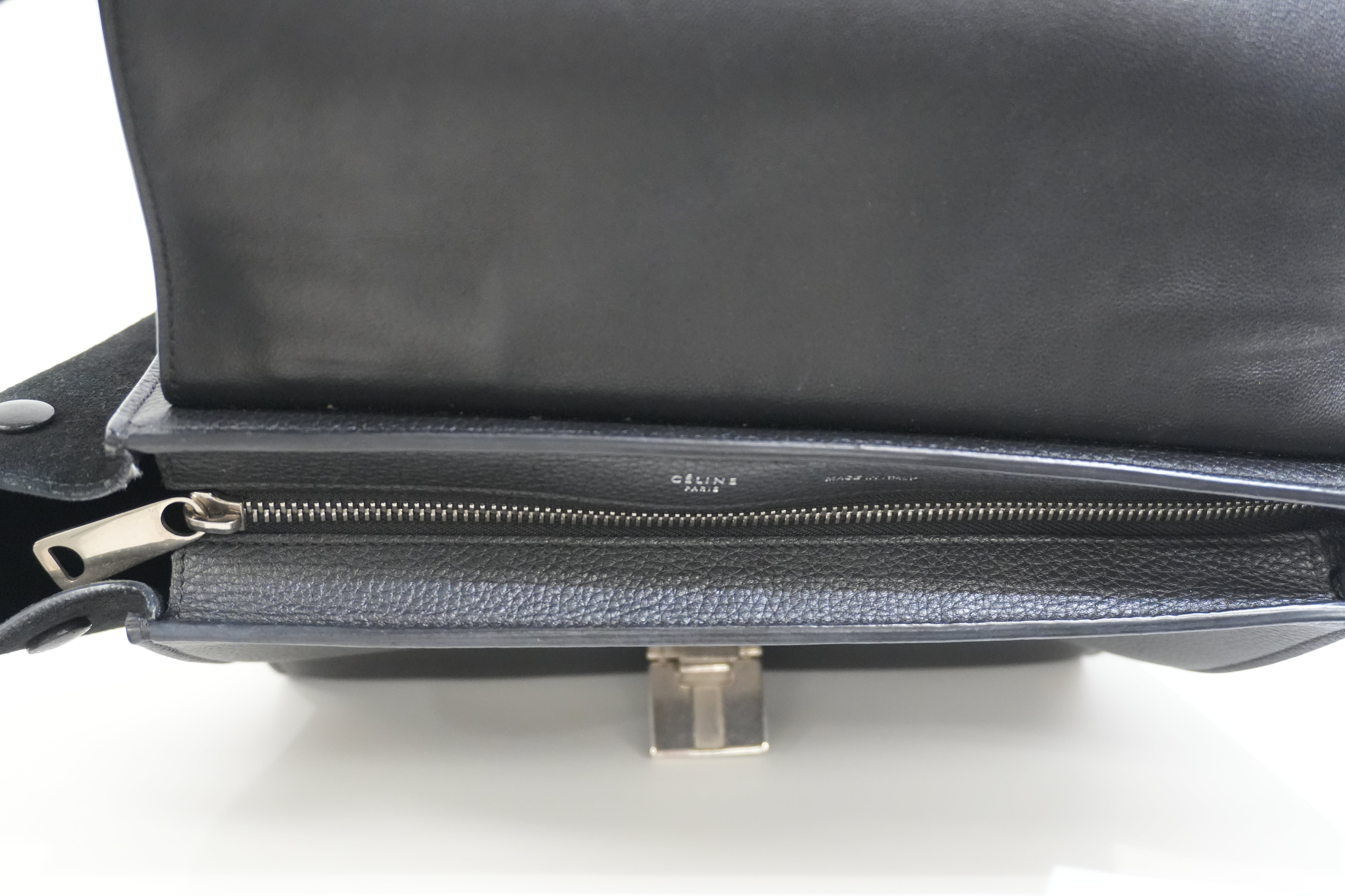 Pre-owned Celine Leather Trapeze Handbag Black