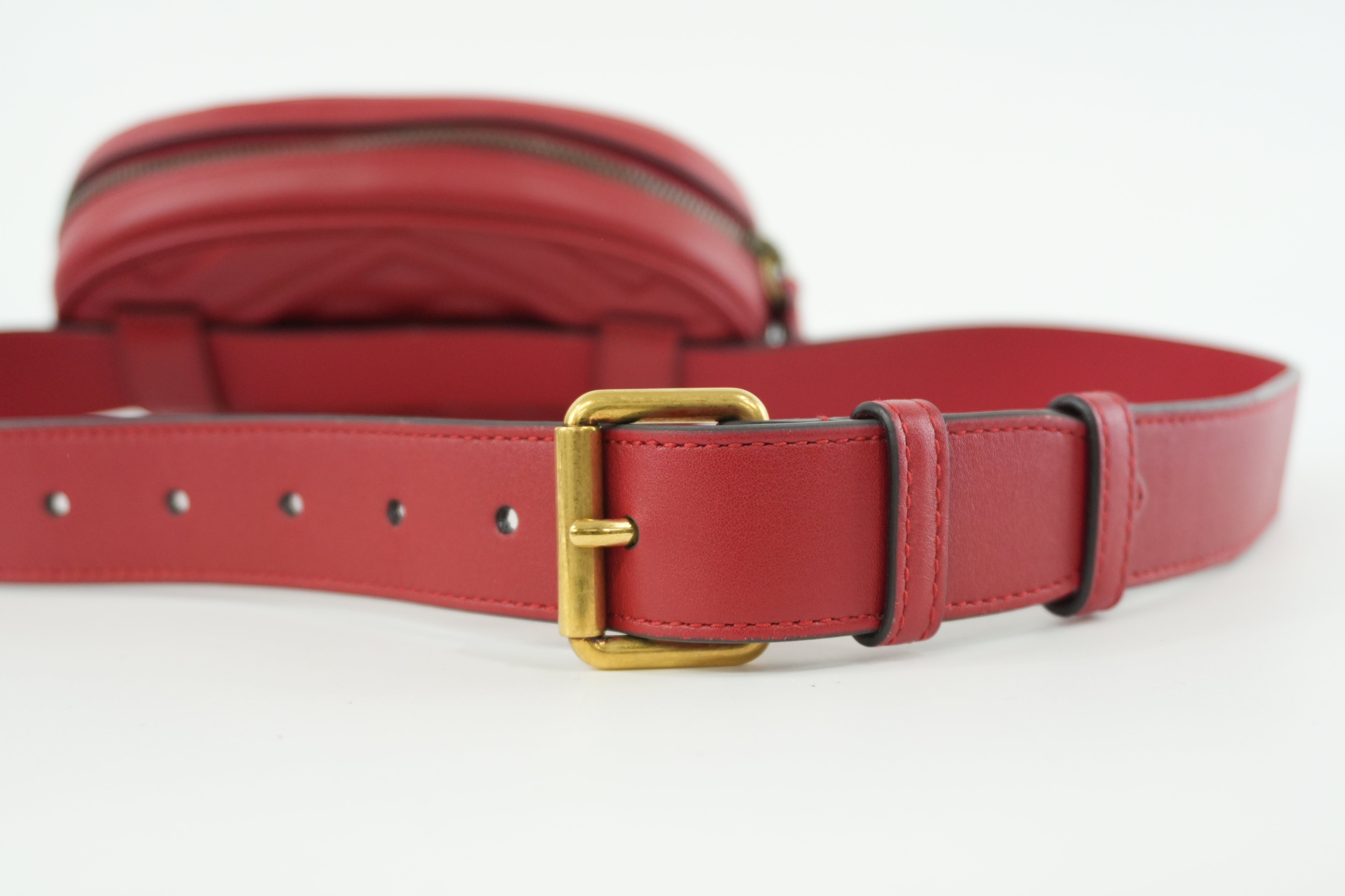 Gucci Marmont Waist Bag Red Size 75