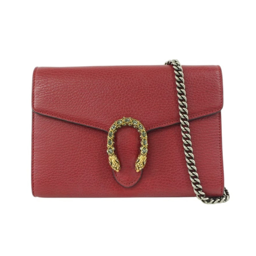 Gucci Dionysus Wallet on Chain Red Used