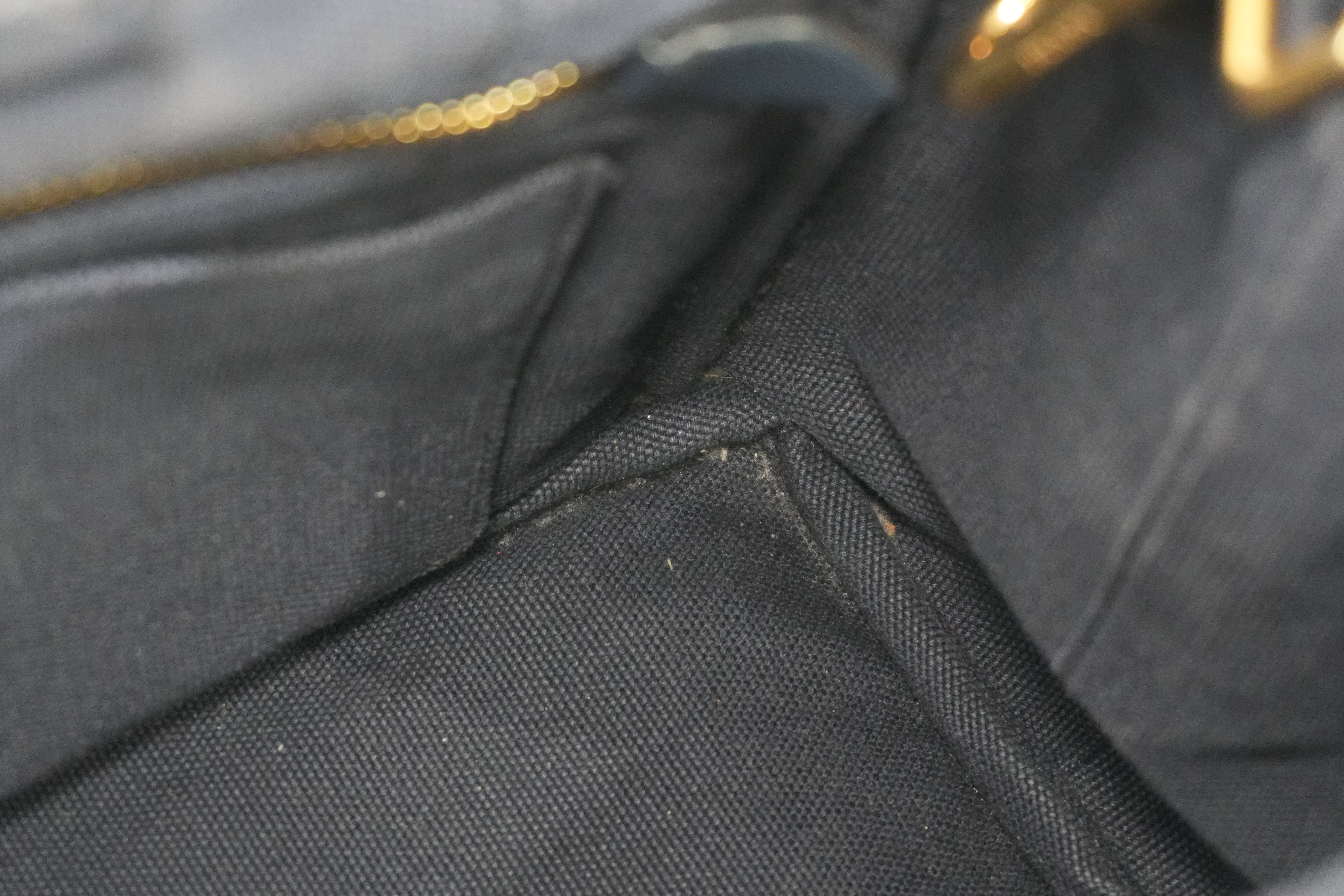 Pre-owned Prada Two Way Canapa Shoulder Navy Blue