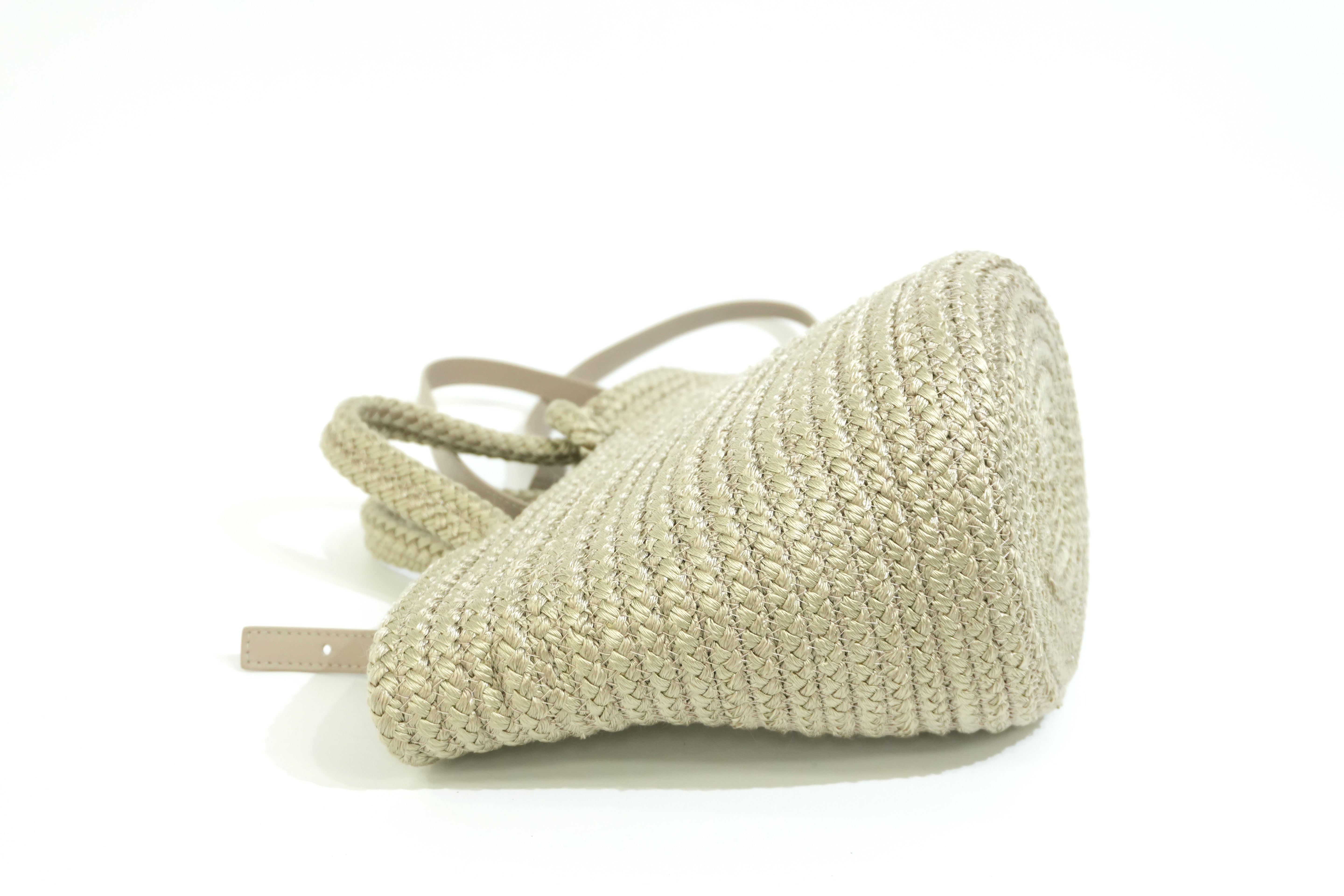 Pre-owned Balenciaga Woven Cord Small Basket Shoulder Bag Brown