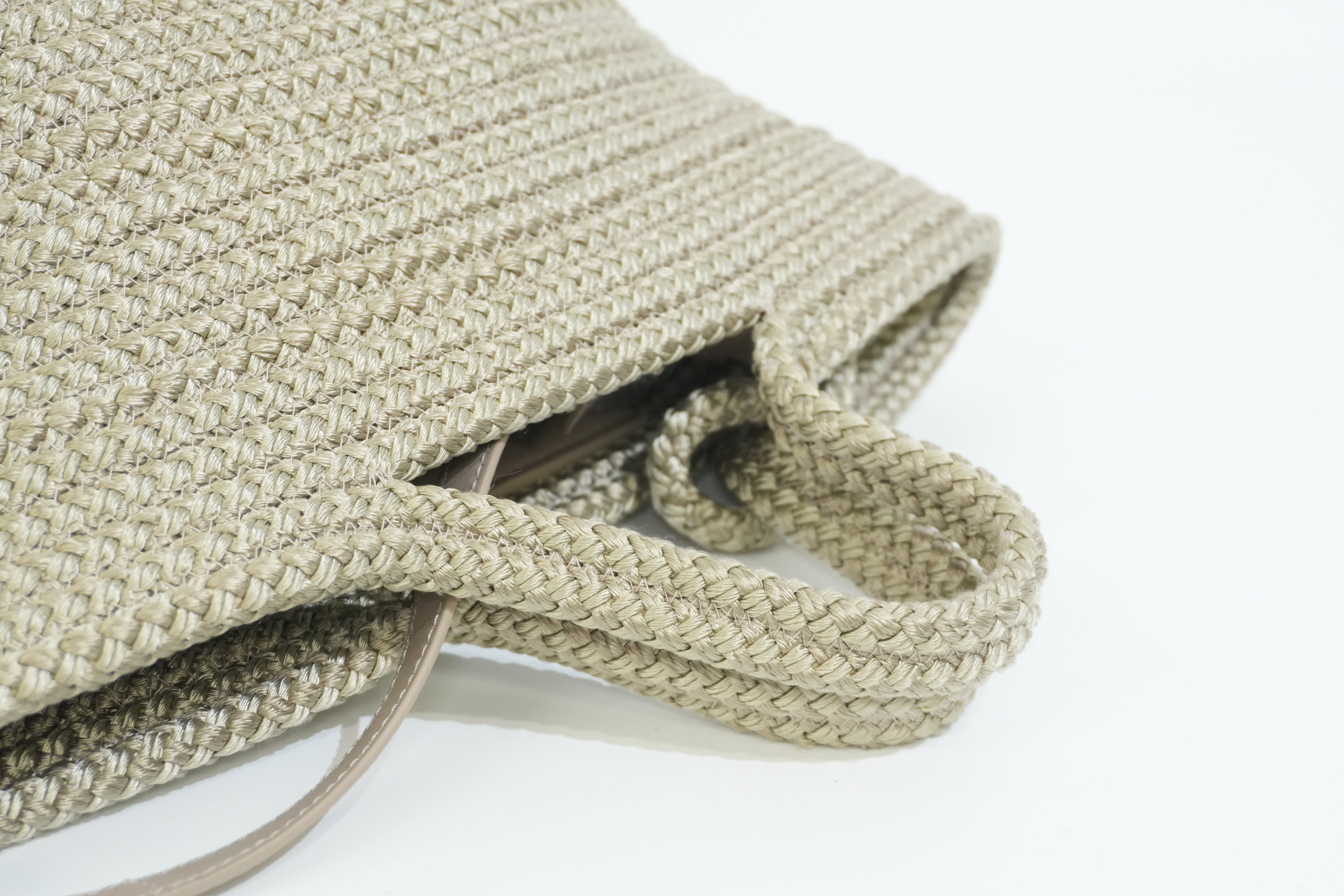 Pre-owned Balenciaga Woven Cord Small Basket Shoulder Bag Brown