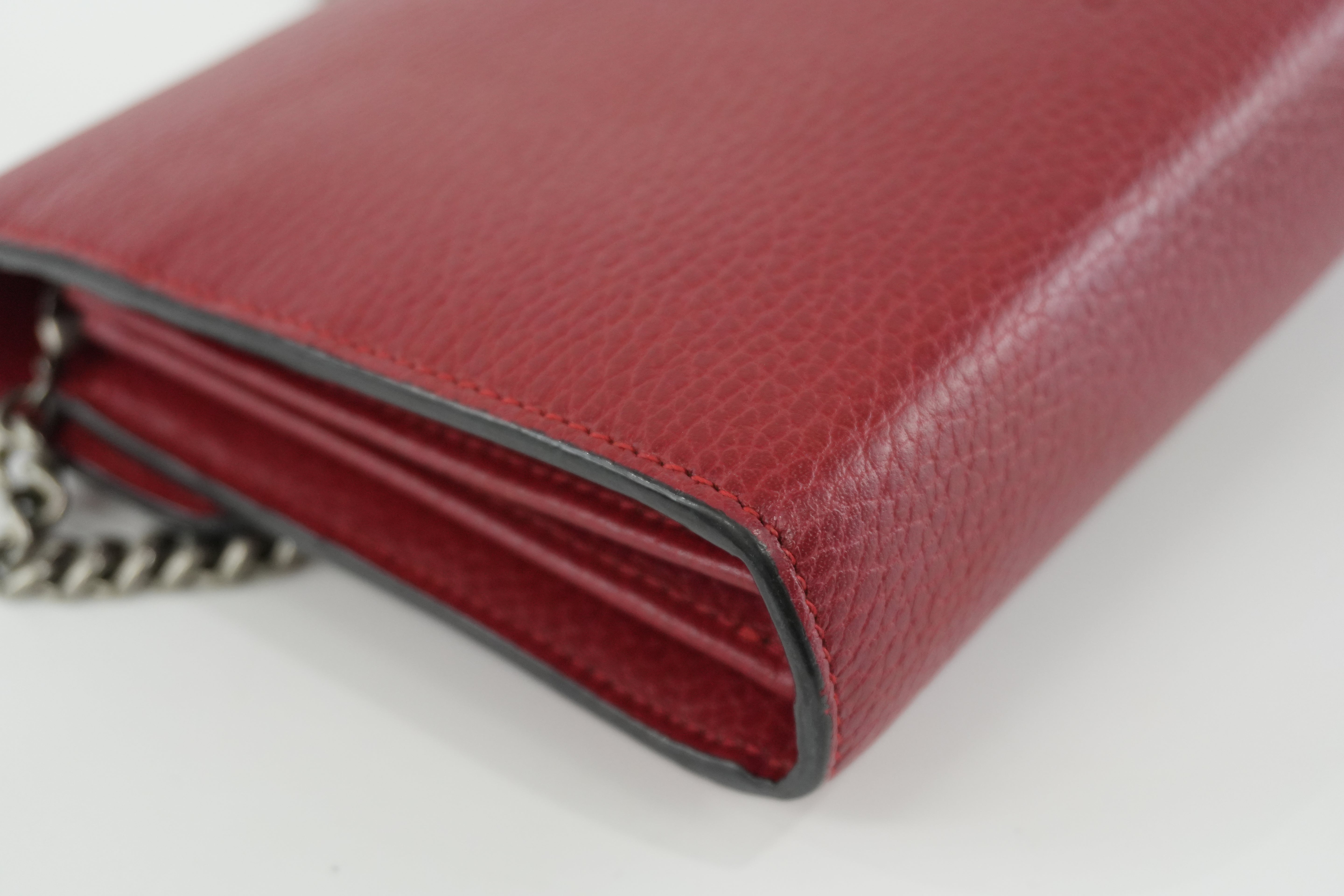 Gucci Dionysus Wallet on Chain Red Used