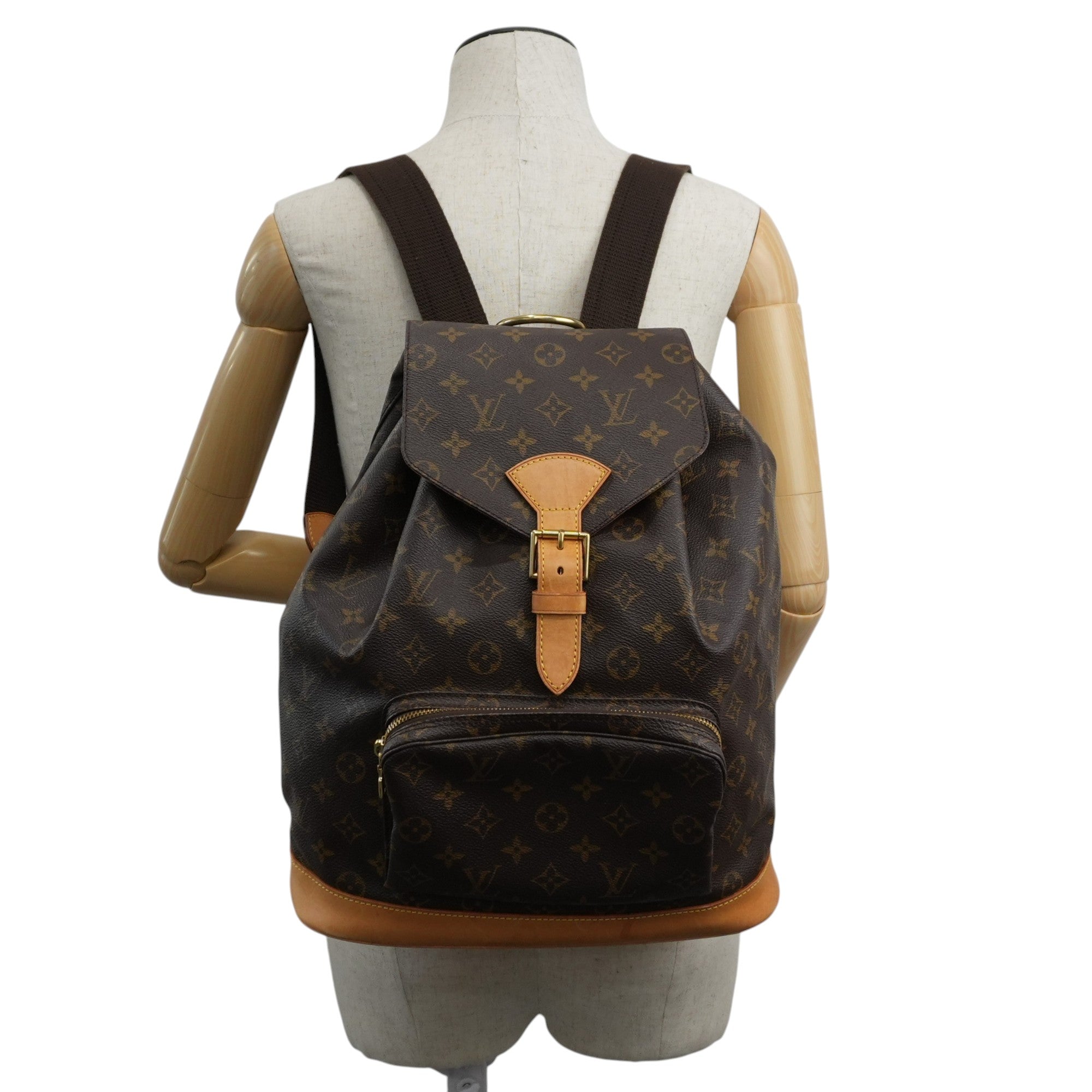 Pre-owned Louis Vuitton Monogram Montsouris GM Backpack Used