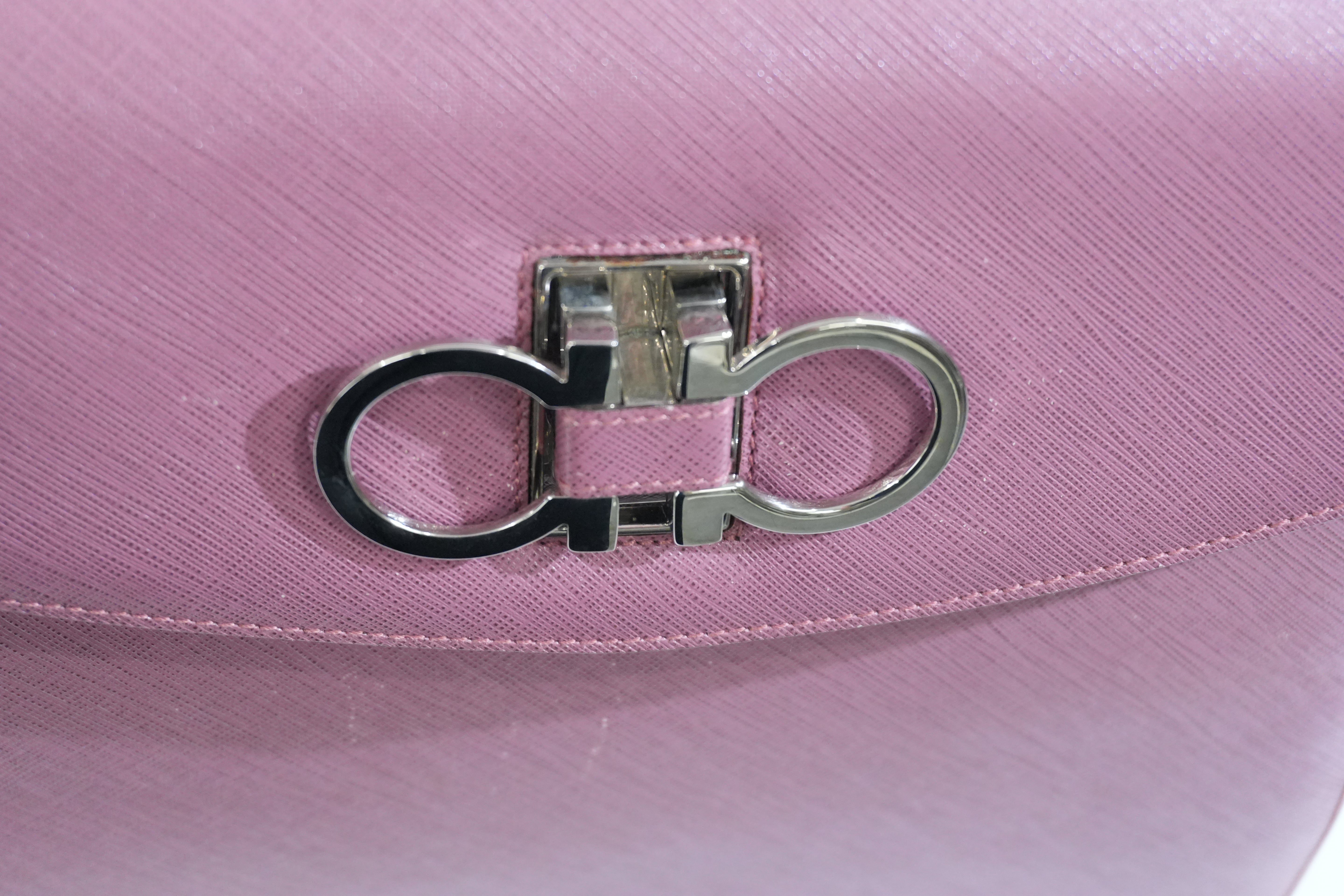 Pre-owned Ferragamo Top Handle Handbag Pink