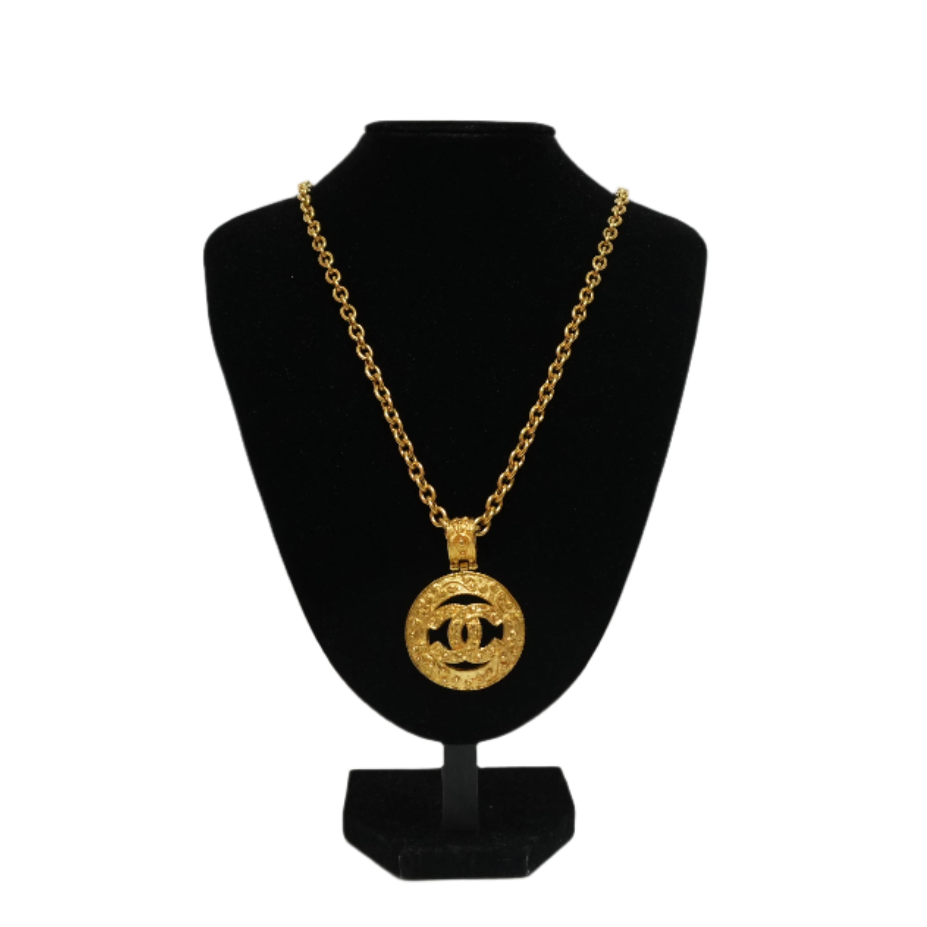 Pre-owned Chanel Vintage Coco Mark Necklace