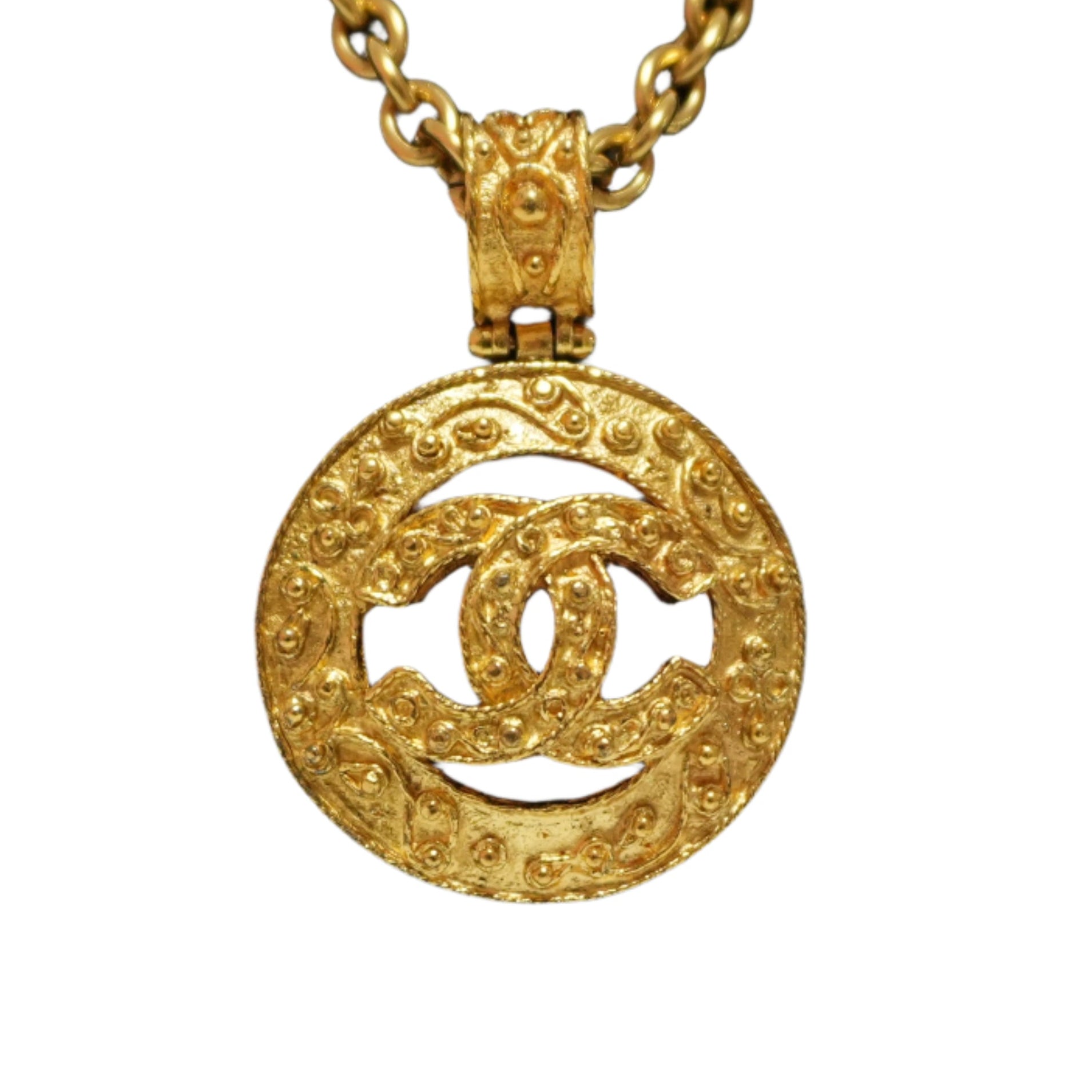 Pre-owned Chanel Vintage Coco Mark Necklace